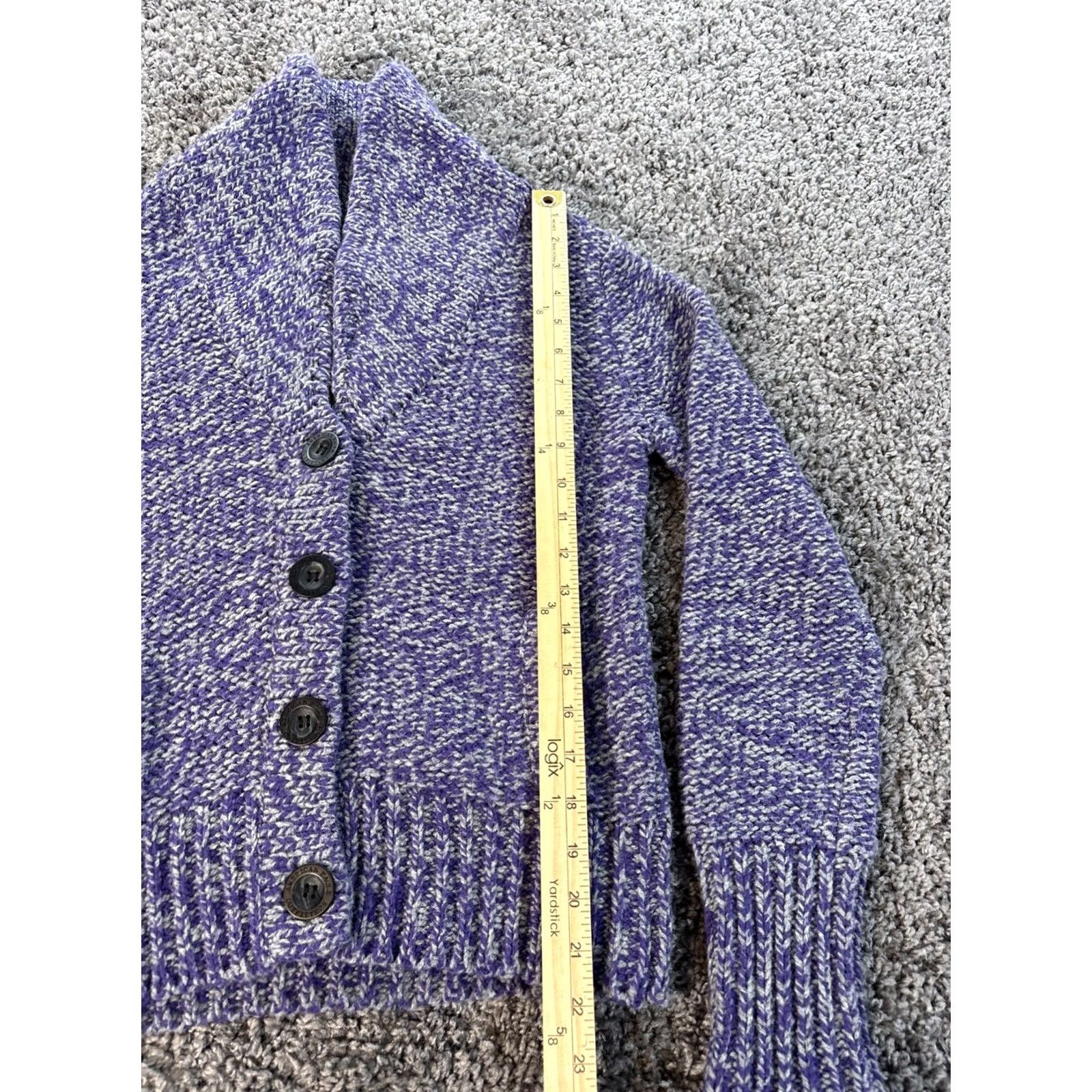 American Eagle Outfitters VINTAGE American Eagle Outfitters Cardigan Sweater Purple Wool Knit M Womens 90s Y2K Shirt/ Sweater Size M / US 6-8 / IT 42-44 - 2 Thumbnail