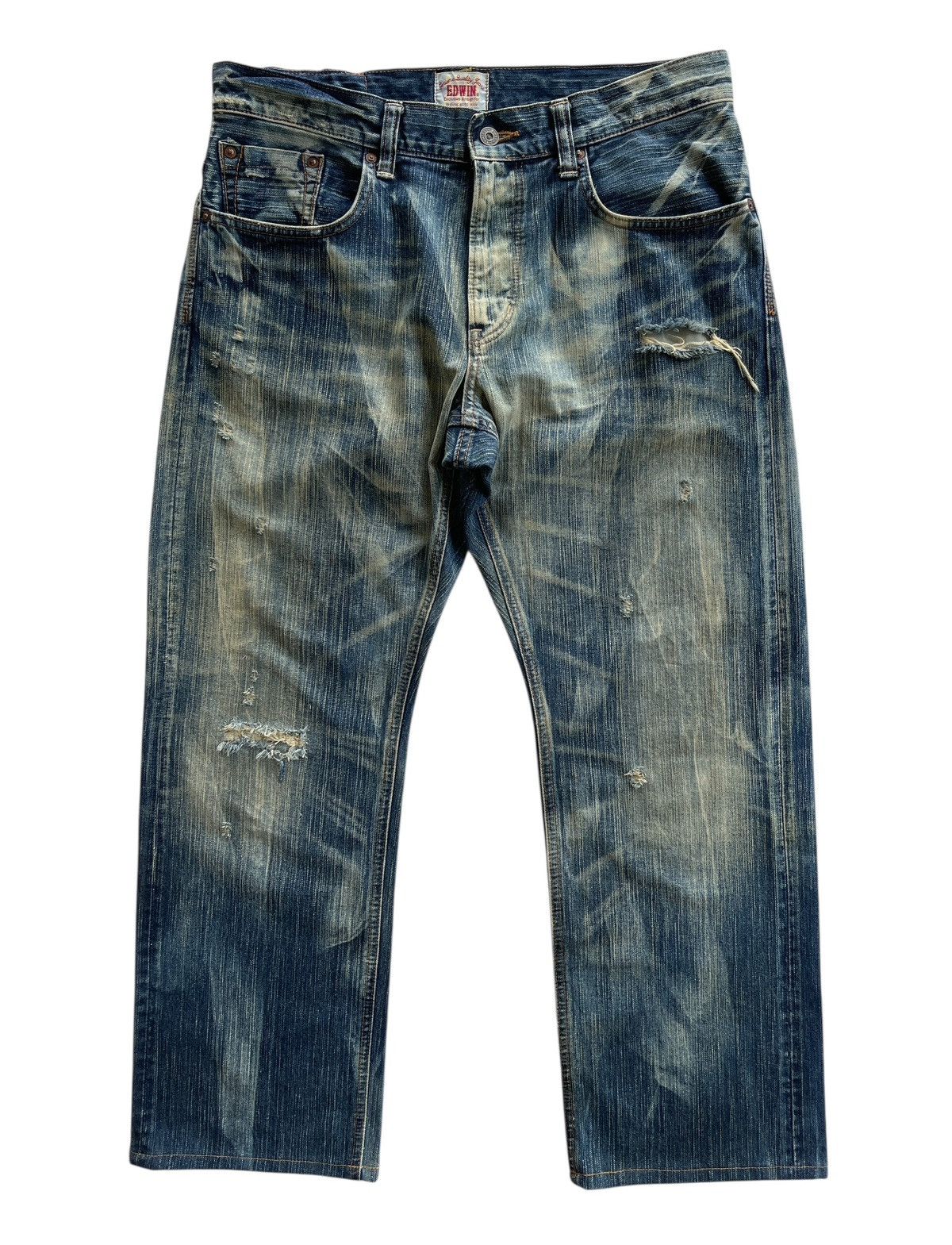 Vintage Vintage Edwin Distressed Rusty Denim Size US 34 / EU 50 - 1 Thumbnail