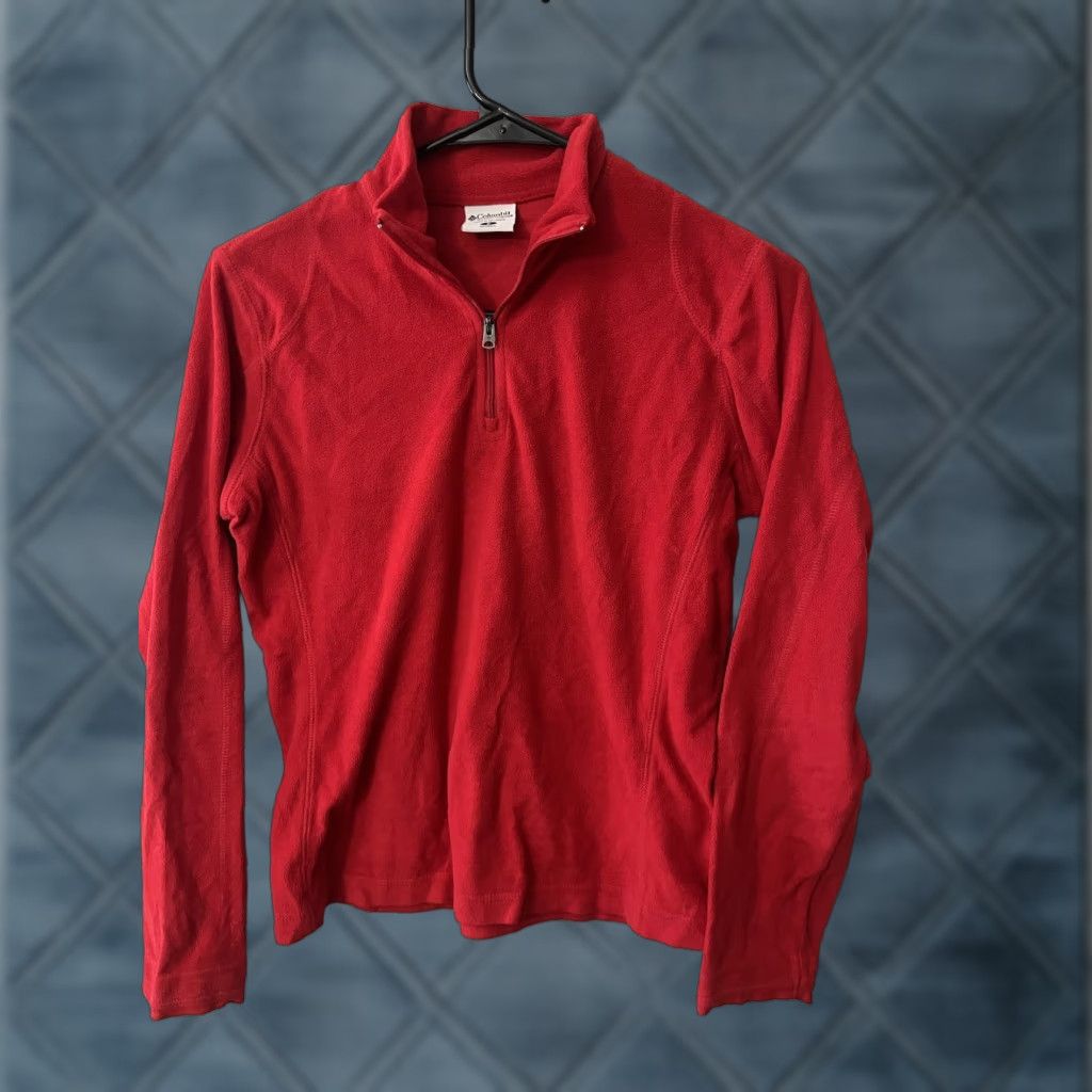 Vintage Columbia Womens Size S Fleece 1/4 Zip Red Jacket Casual Modern Logo Zip Vintage: No Size S / US 4 / IT 40 - 1 Thumbnail