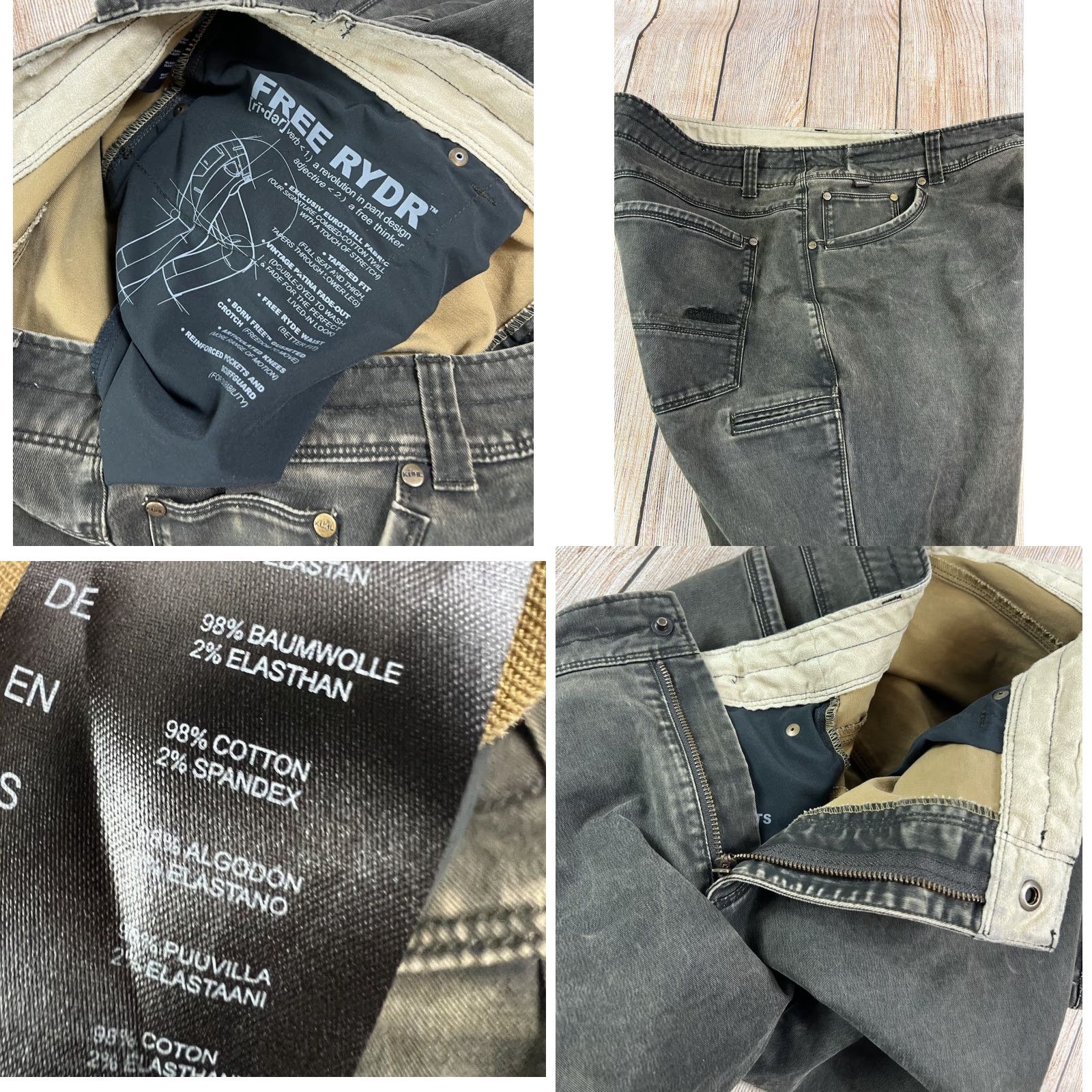 Vintage VINTAGE KÜHL Rydr Mens Pants 40x28 Brown Straight Leg 5-Pocket Logo Hiking Outdoor Size US 40 / EU 56 - 8 Thumbnail
