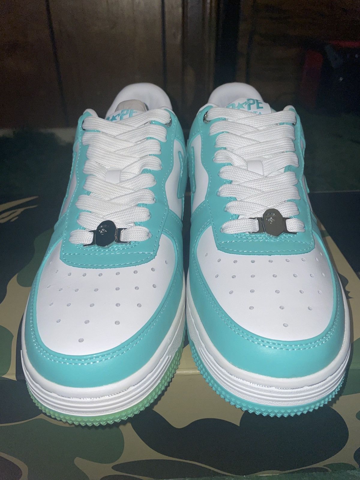 Bape Bapesta #4 M1(teal) Size US 9 / EU 42 - 1 Thumbnail