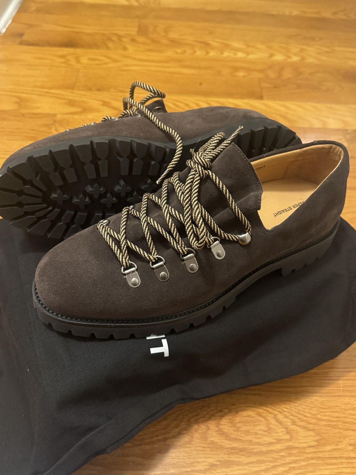 Other Paper Straight Mens Derby Shoes 45 EU Size US 11.5 / EU 44-45 - 4 Thumbnail