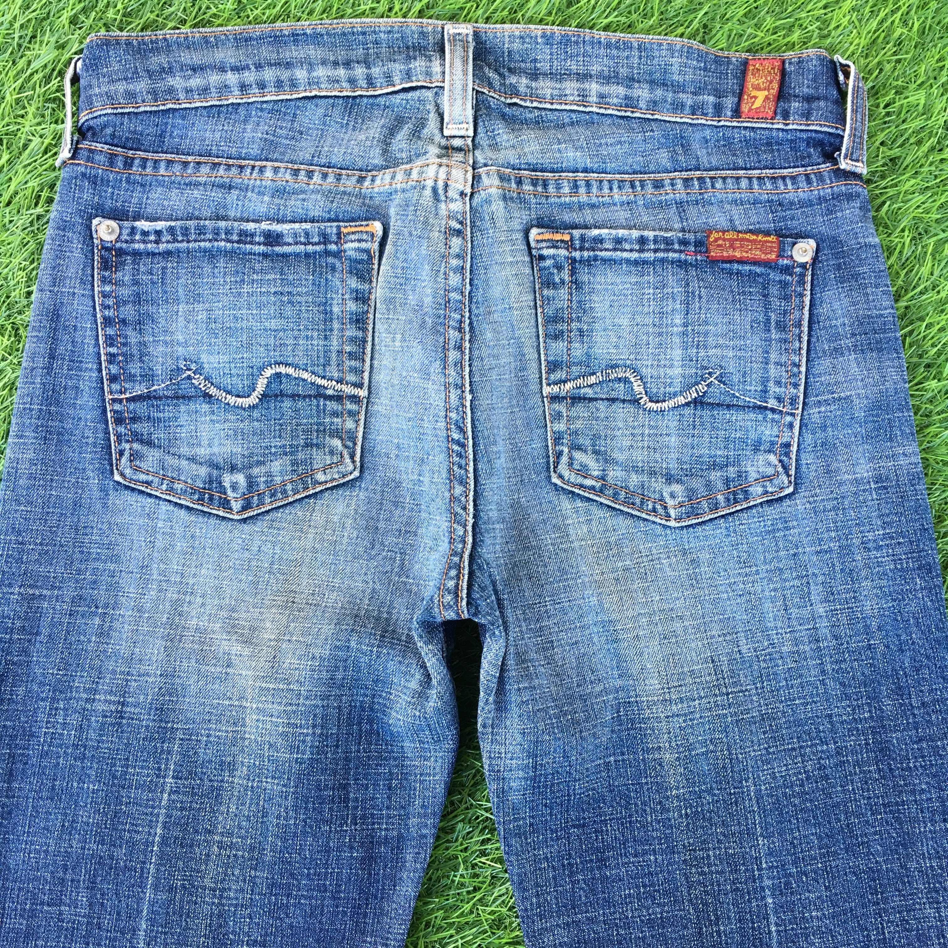 Designer Y2K Low Rise Distressed Flare Jeans D-1052 Size 26" / US 2 / IT 38 - 4 Thumbnail