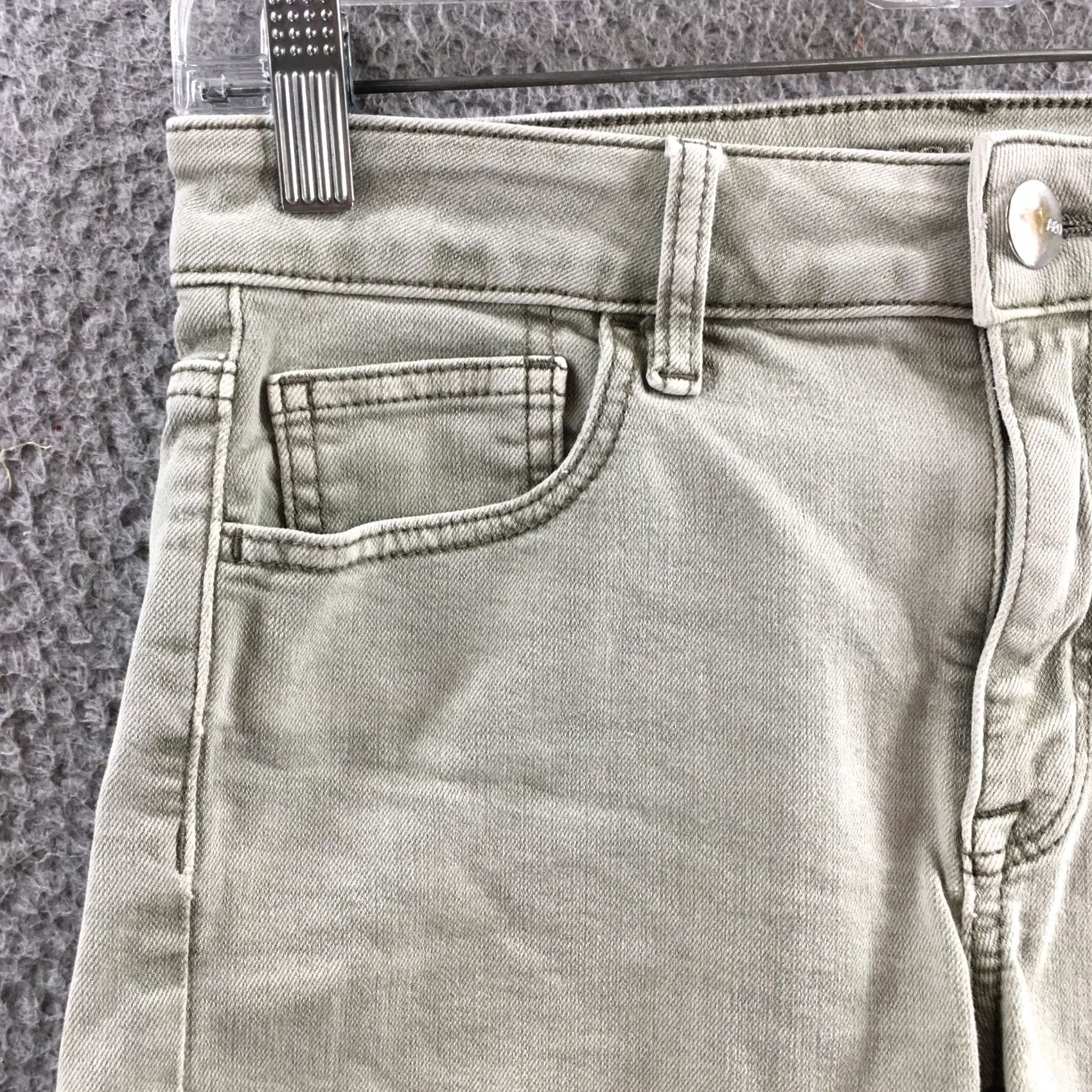 American Eagle Outfitters American Eagle Outfitters Cut-Off Shorts Womens 4 Green Gray Low Rise Stretch Denim Shorts Womens 4 Green Gray Stretch Vintage: No Size 27" / US 4 / IT 40 - 2 Thumbnail