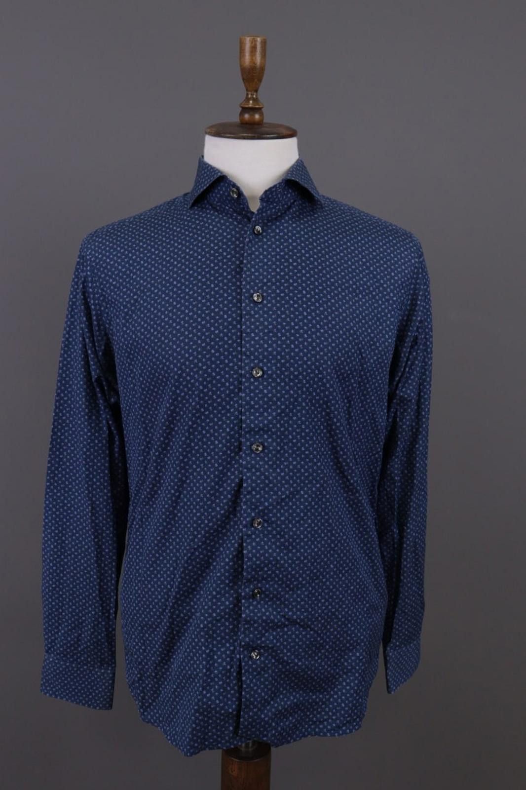 Eton Eton Slim Blue Luxury Floral Button Down Shirt Size 41 / 16 Size US M / EU 48-50 / 2 - 1 Thumbnail