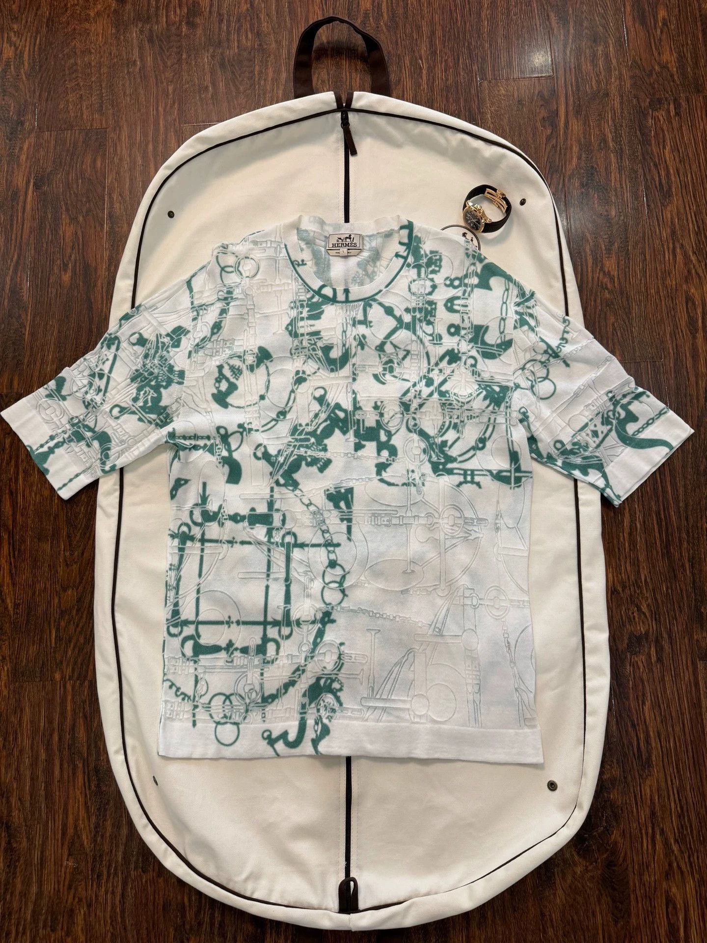 Hermes Hermes SS Polo L 3D carved iconic tech cotton Size US L / EU 52-54 / 3 - 1 Thumbnail
