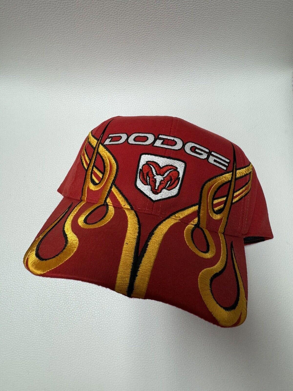Vintage Dodge Truck Hat Unisex Adjustable Red Flames Ram Logo Hat Size ONE SIZE - 4 Thumbnail