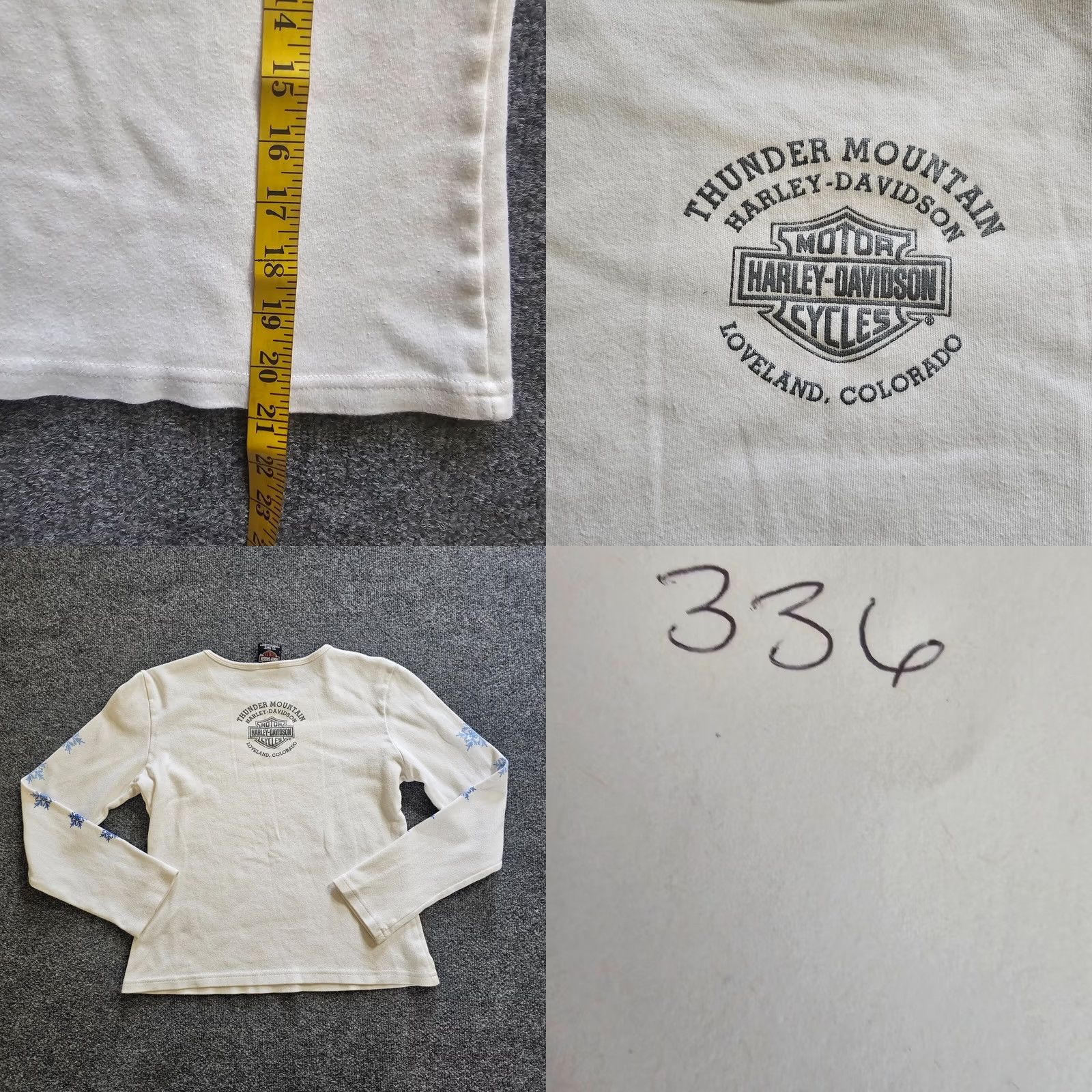 Harley Davidson Harley-Davidson Top Women Large White Snowflakes Rhinestone Colorado Casual Blouse Size L / US 10 / IT 46 - 8 Thumbnail