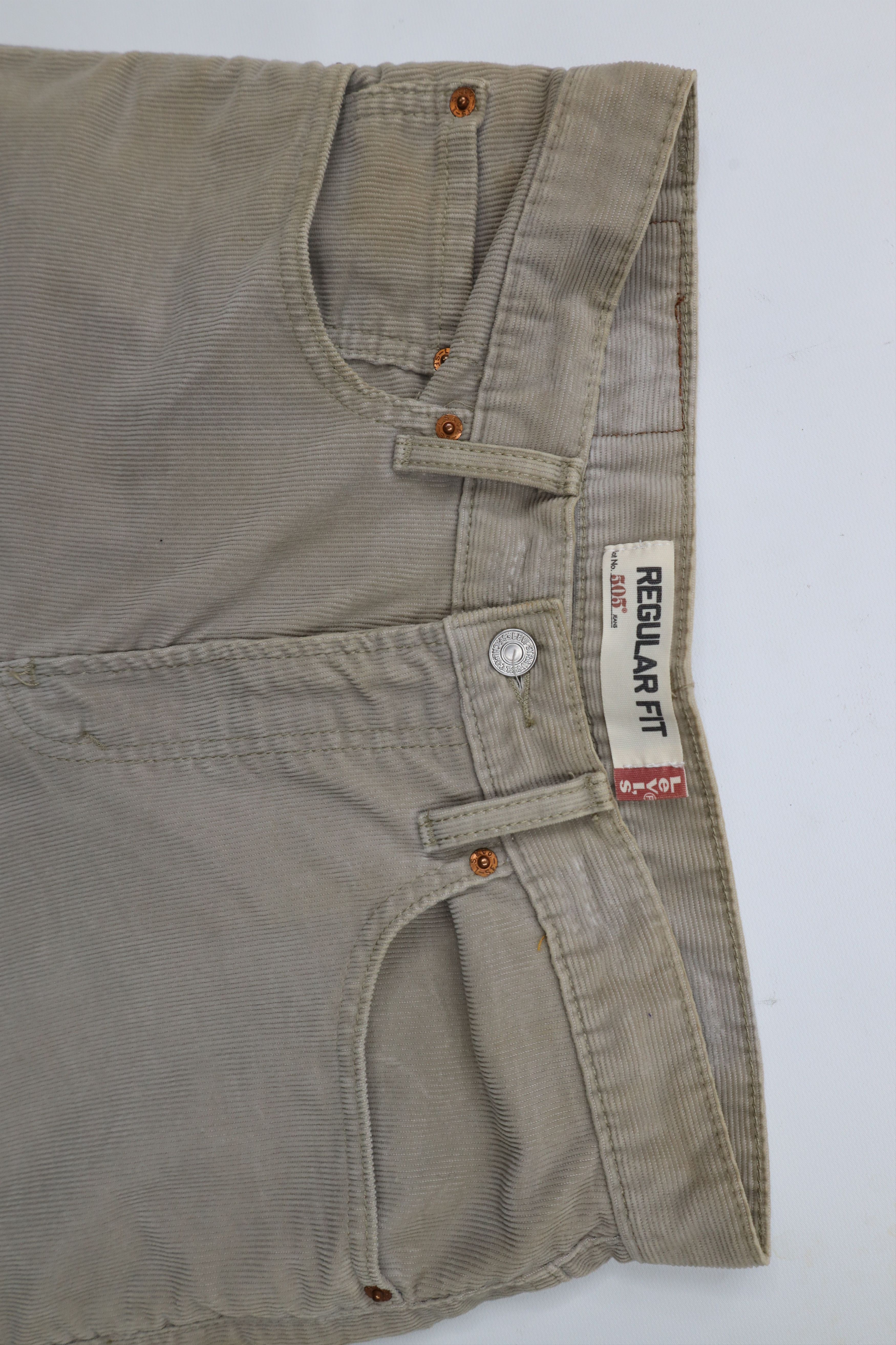 Levi's × Vintage Vintage Y2K Levis 505 Regular Fit Corduroy Chino Pants Gray Size US 31 - 7 Thumbnail