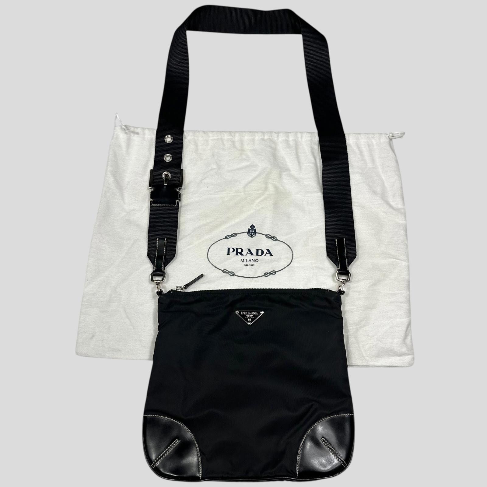 Prada Prada Milano 00’s Nylon & Patent Leather Crossbody Bag Size ONE SIZE - 1 Thumbnail