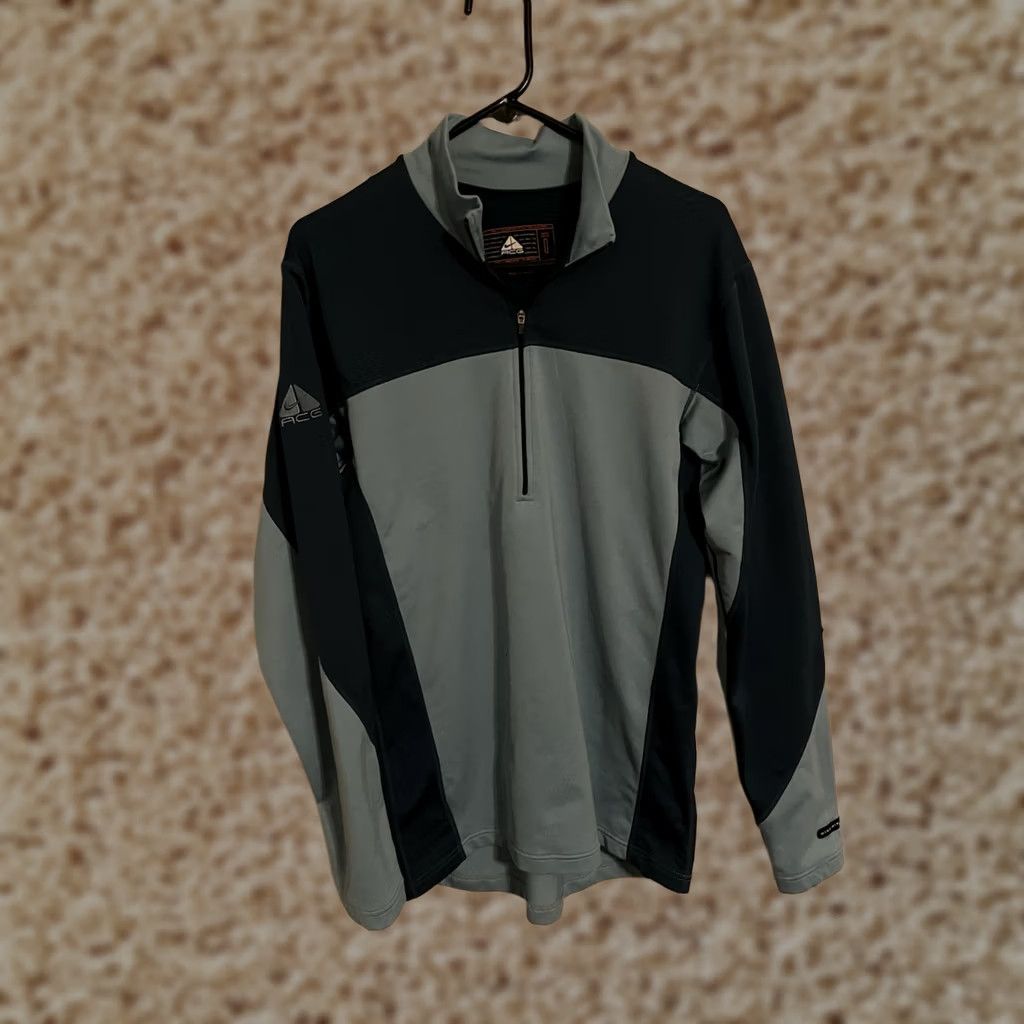 Nike ACG VINTAGE Nike ACG 1/4 Zip Pullover Blue Long Sleeve Mens XL Regular Mock Neck Size US XL / EU 56 / 4 - 1 Thumbnail