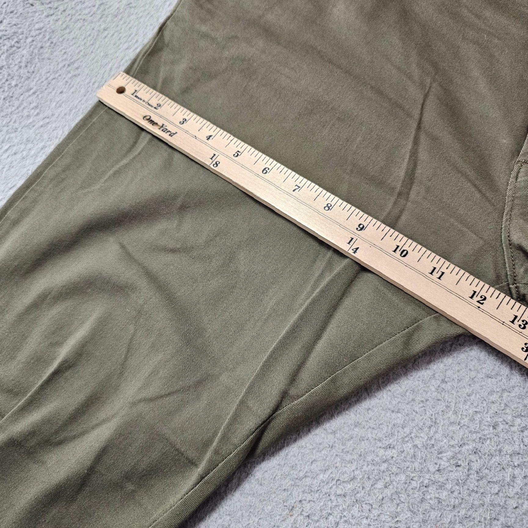 J.Crew J. Crew Flex Pants Slim Green Twill Cotton 35x32 Mens Straight Slim Front Zipper Belt Loops Casual Chino Preppy PANTS Size US 35 - 6 Thumbnail