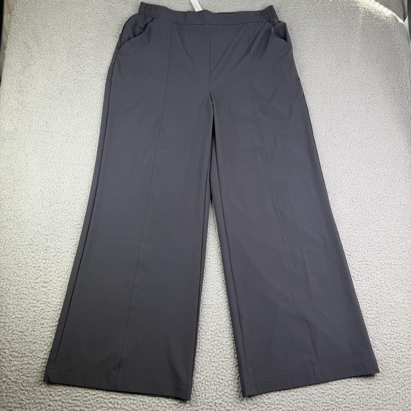 Fabletics Fabletics NWT On-The-Go Wide Leg Pull On Pants Gray Size XL Size 40" / US 18 - 1 Thumbnail