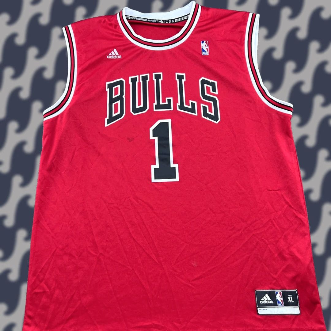 Adidas Nike Bulls 2011 Derrick Rose #1 Basketball Jersey Mens XL Red Tank Top Adidas Size US XL / EU 56 / 4 - 1 Thumbnail