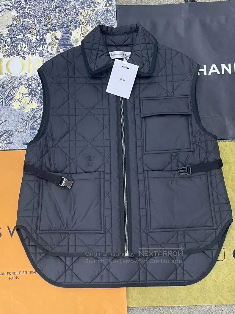 Dior Dior Black zipper rattan plaid vest Size XS / US 0-2 / IT 36-38 - 1 Thumbnail