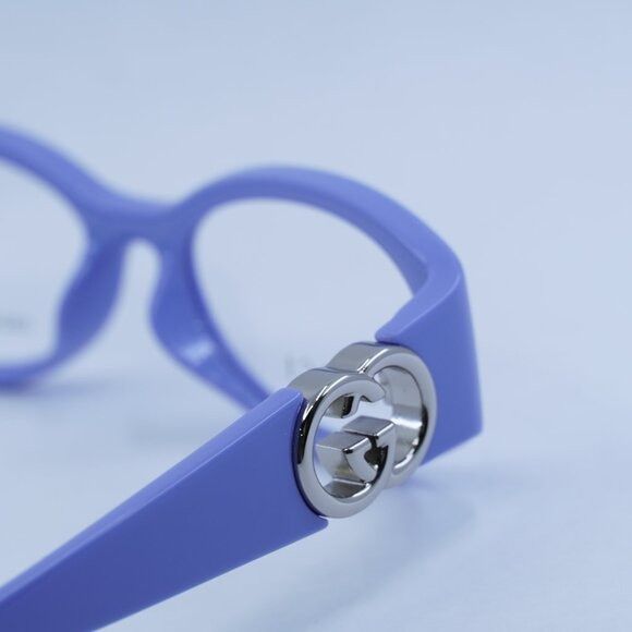 Gucci 🕶️ New Gucci GG1693O 003 Eyeglasses - Violet with Silver Size ONE SIZE - 7 Thumbnail