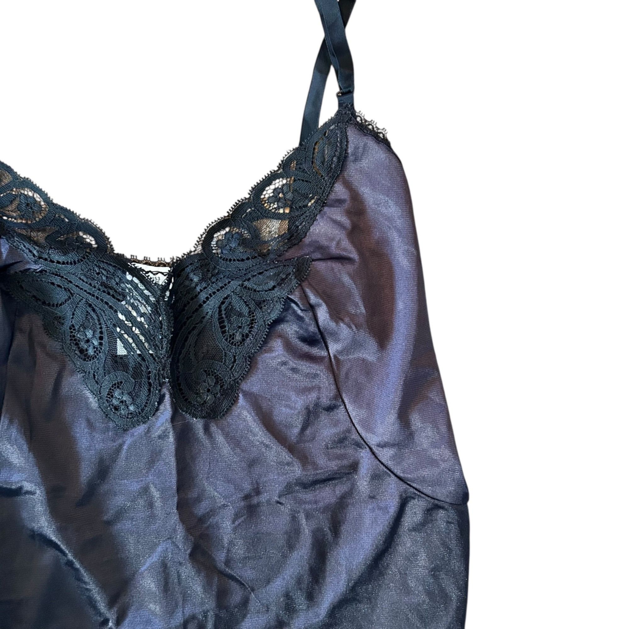 Vintage Vintage Body Lites Black Floral Lace Lingerie Camisole 34 Size XXS / US 00 / IT 34 - 4 Thumbnail