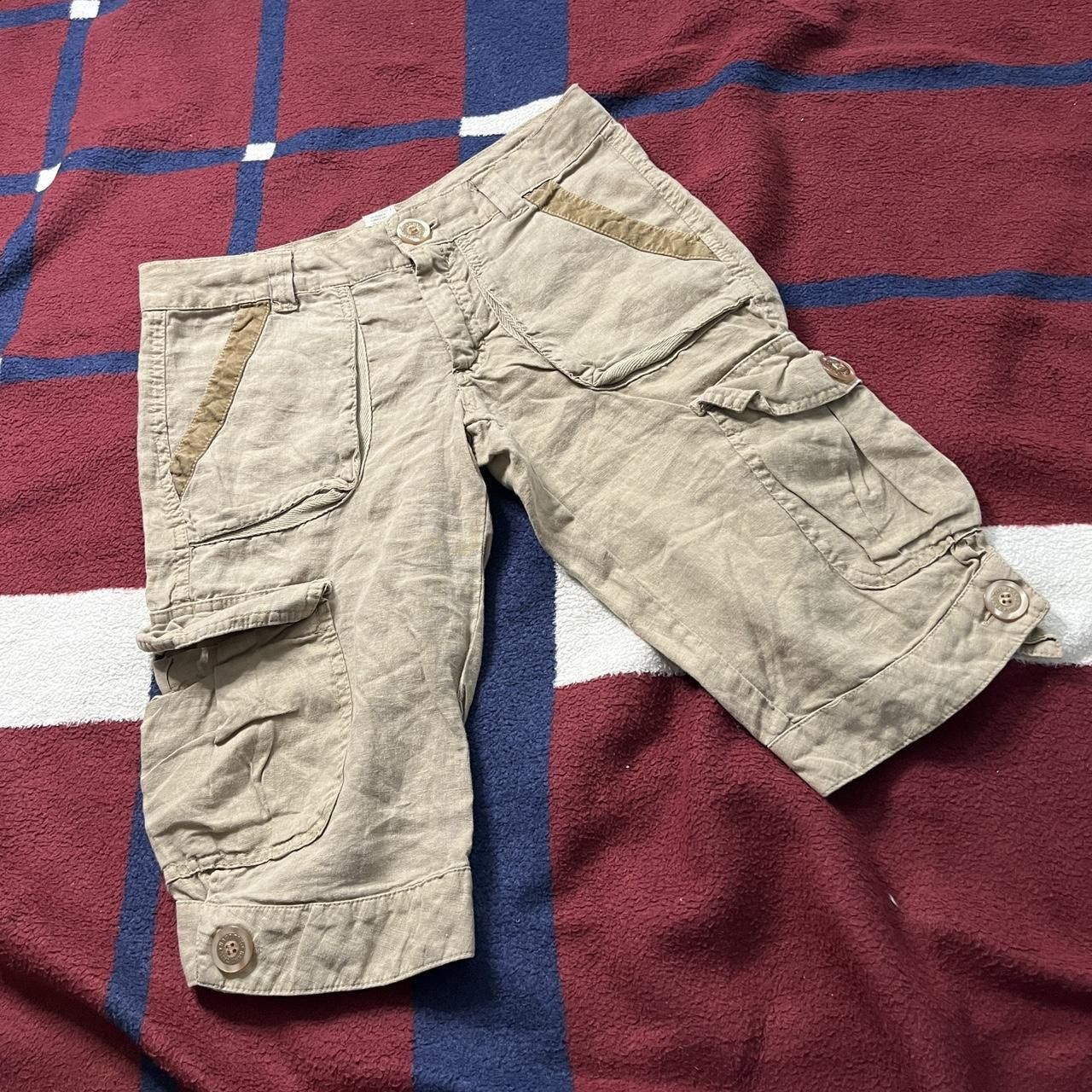 Hard Tail Y2k Hard tail beige cargo shorts khaki baggy grunge utility Size 30" / US 8 / IT 44 - 1 Thumbnail