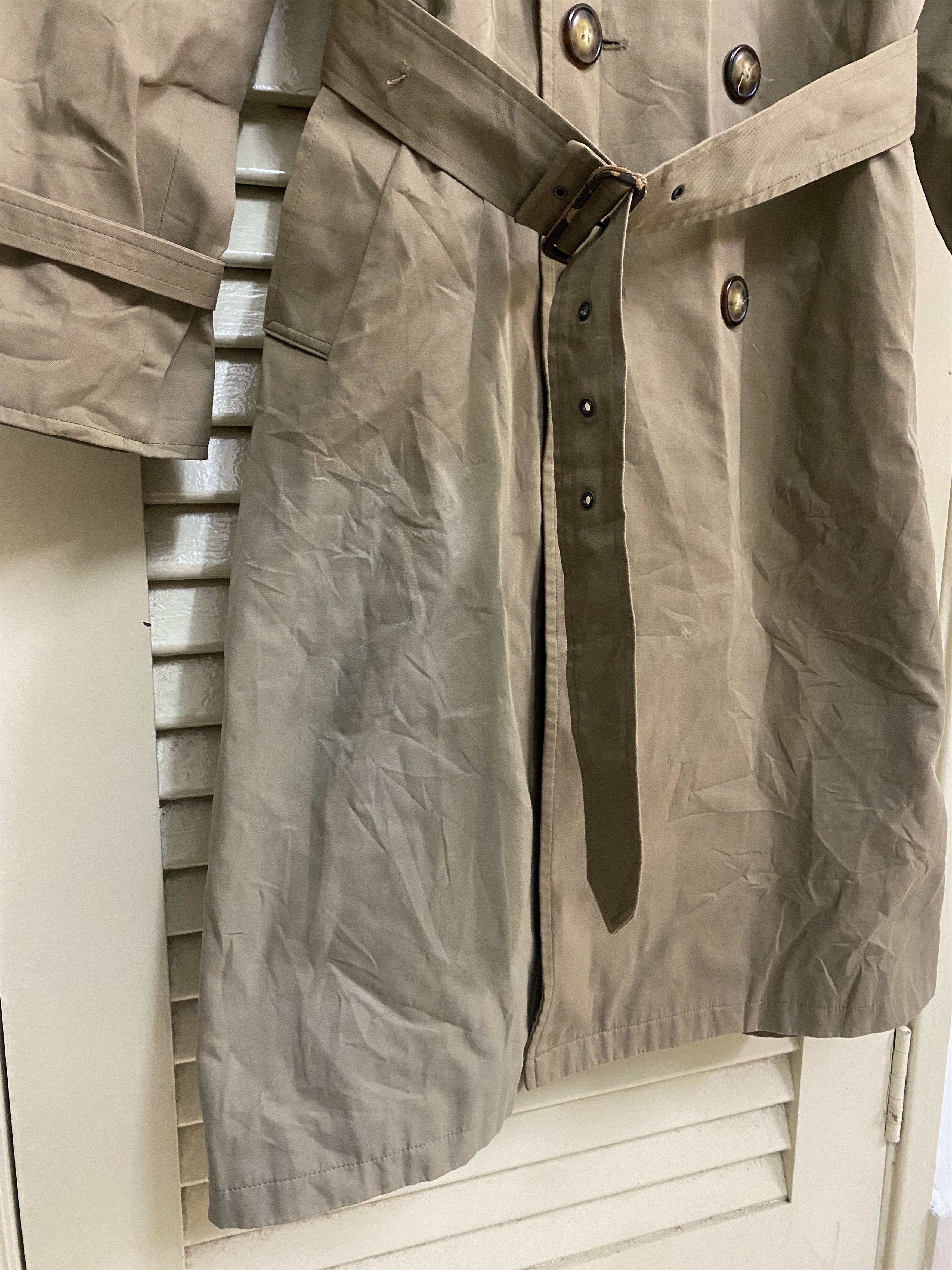 A.P.C. Faded APC Double Breasted Belted Trench Coat Size S / US 4 / IT 40 - 7 Thumbnail