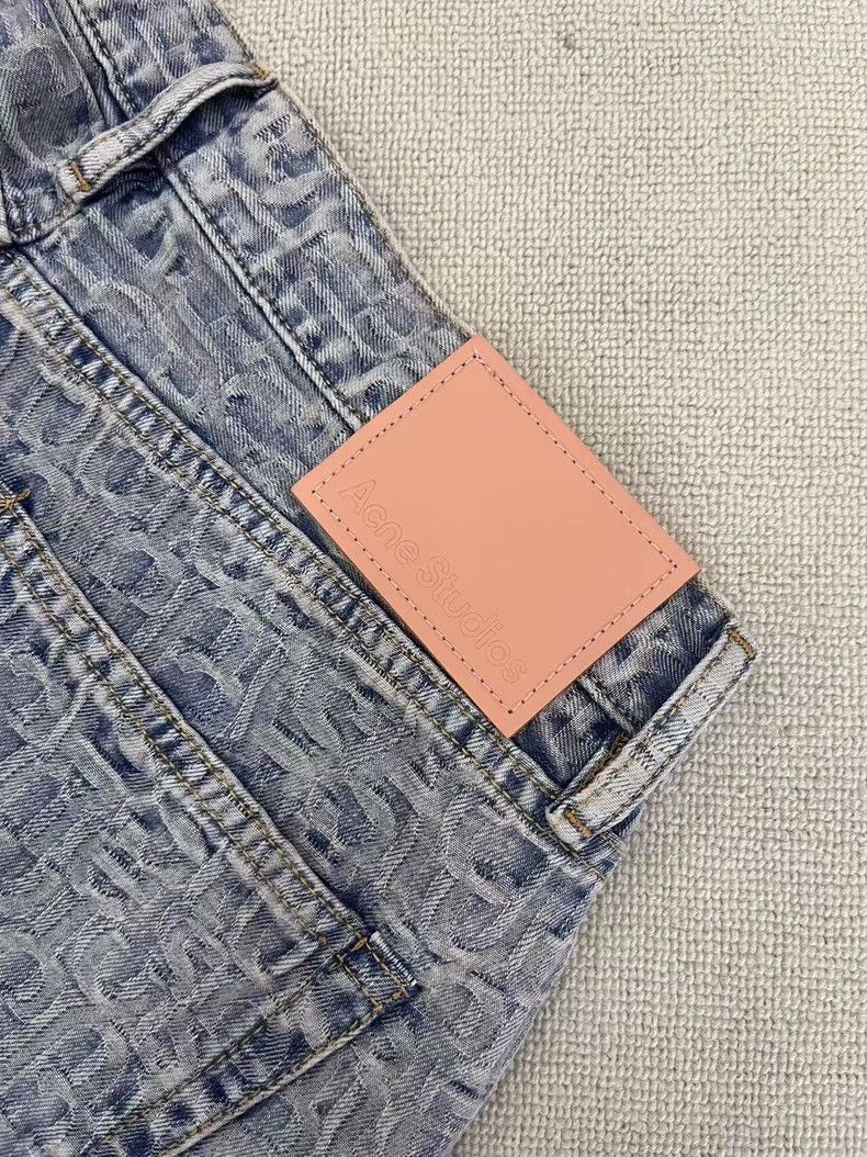 Acne Studios Acne Studios Light blue logo jacquard wide-leg jeans Size US 32 / EU 48 - 3 Thumbnail