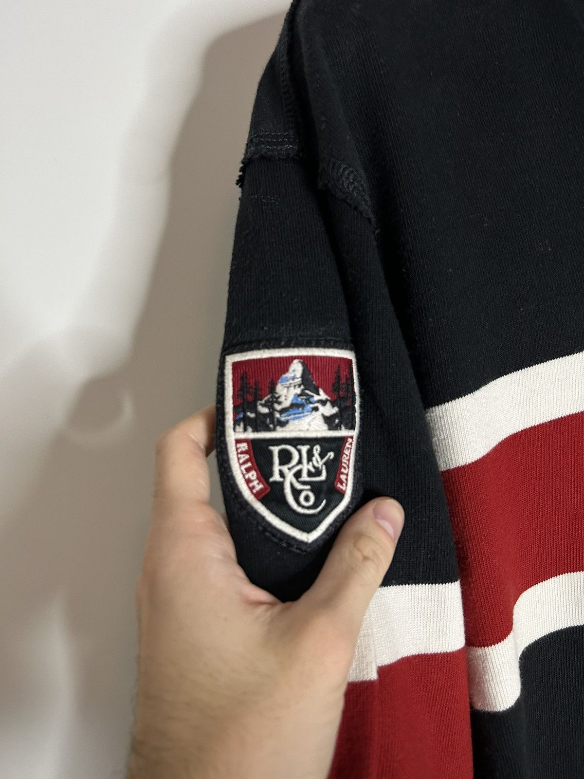 Polo Ralph Lauren × Ralph Lauren × Vintage Vintage 90s Polo Striped Boxy Rugby Polo Long Sleeve Shirt Size US L / EU 52-54 / 3 - 4 Thumbnail
