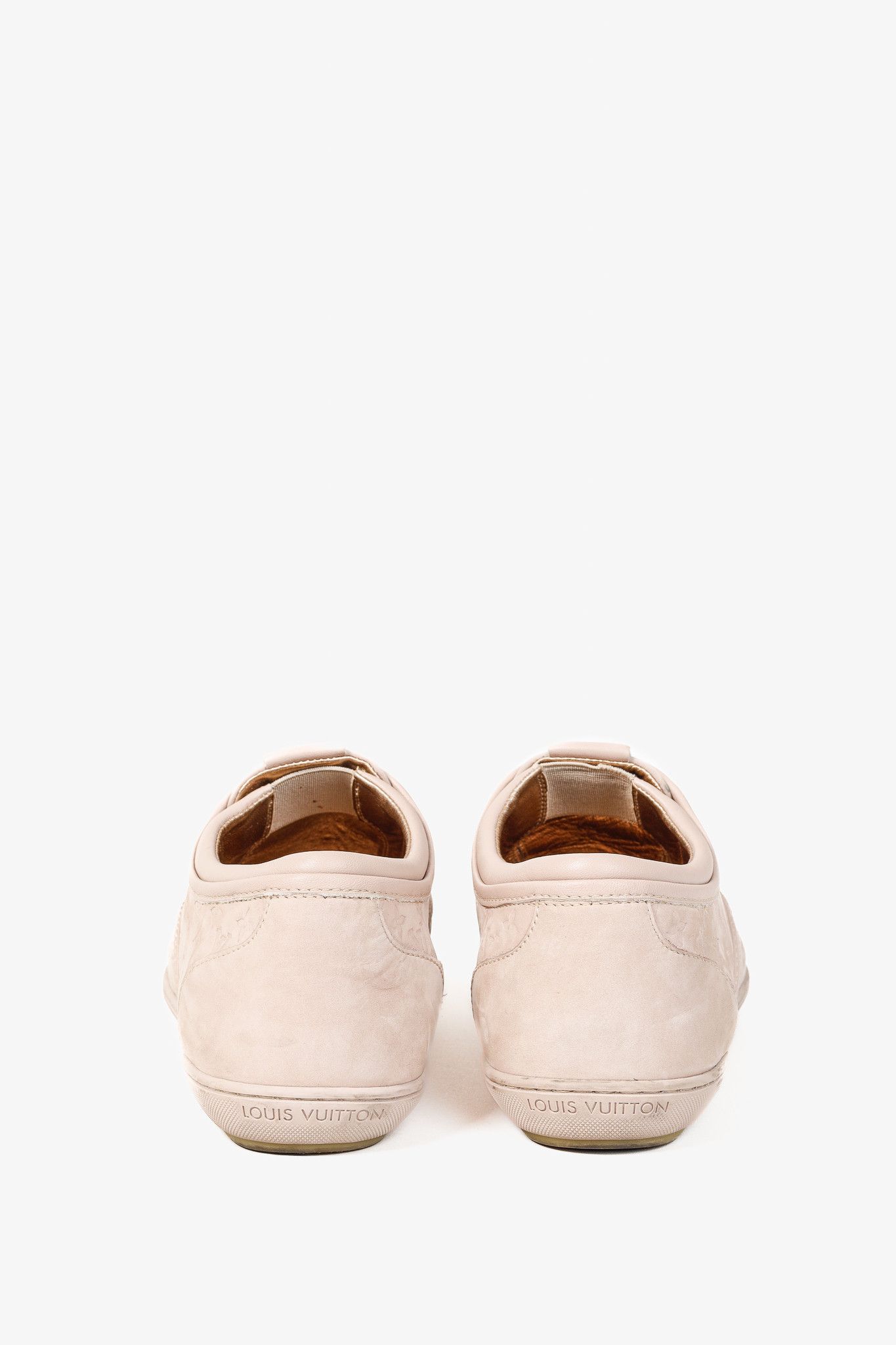 Louis Vuitton Louis Vuitton Popincourt Monogram Embossed Nubuck Sneakers Size US 5 / IT 35 - 3 Thumbnail