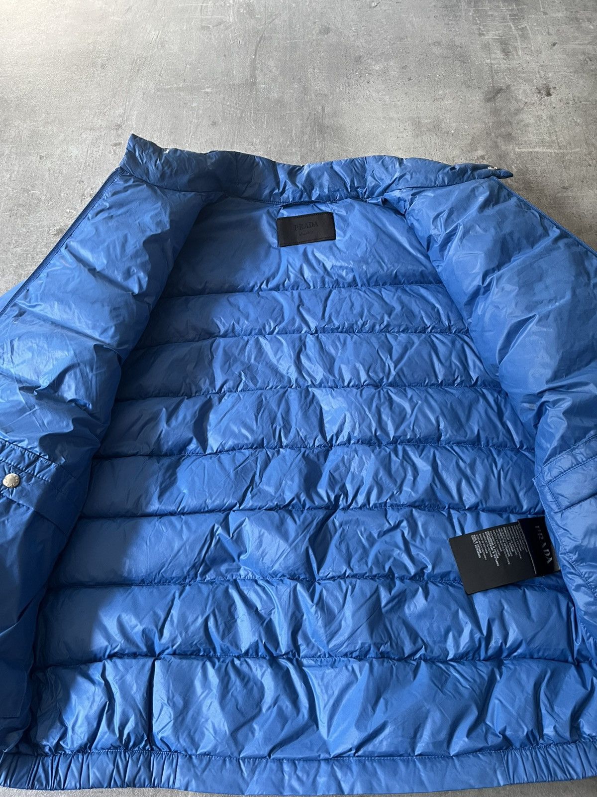 Prada Prada blue light puffer jacket logo rare Size US M / EU 48-50 / 2 - 14 Thumbnail