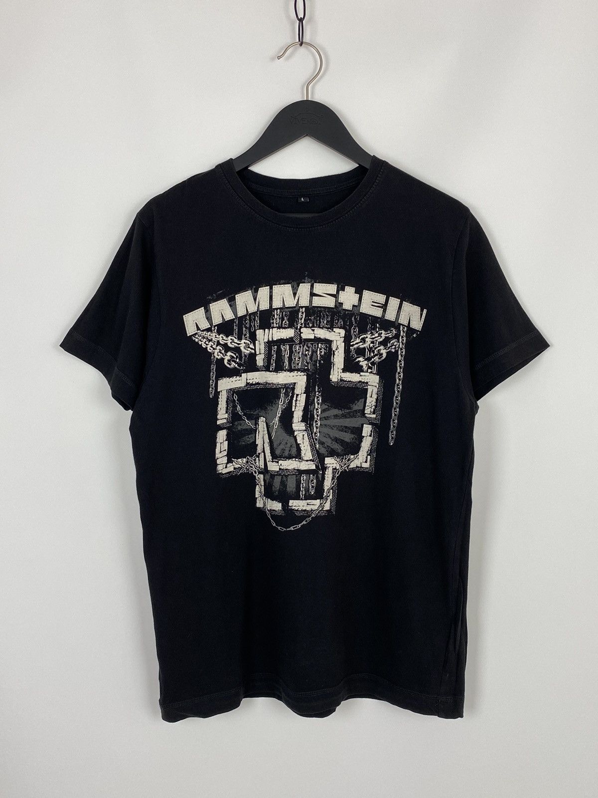 Pre-owned Band Tees X Rock T Shirt Rammstein Logo T-shirt In Black