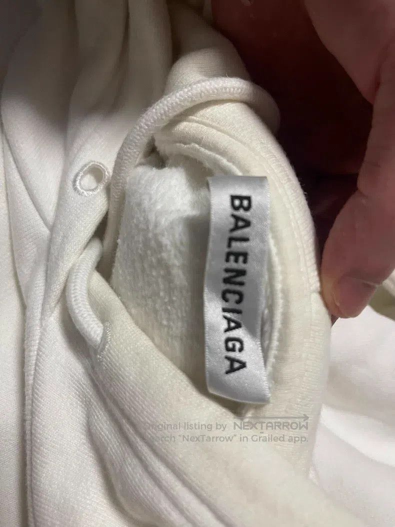Balenciaga Balenciaga White Eco-Friendly Sweatshirt Size US S / EU 44-46 / 1 - 4 Thumbnail