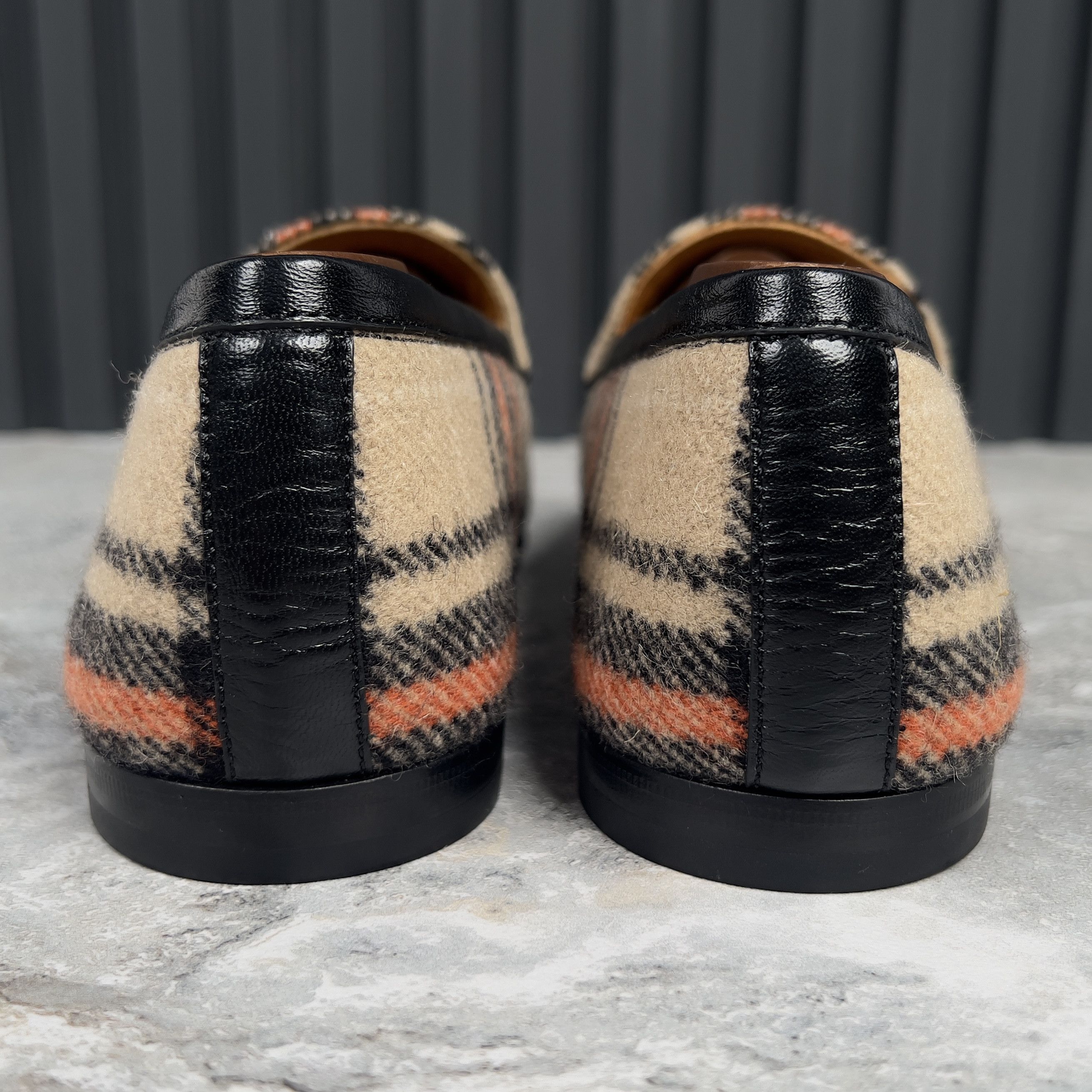 Gucci NEW Gucci Jordaan Horsebit Check Tweed Loafers Size US 8 / EU 41 - 10 Thumbnail