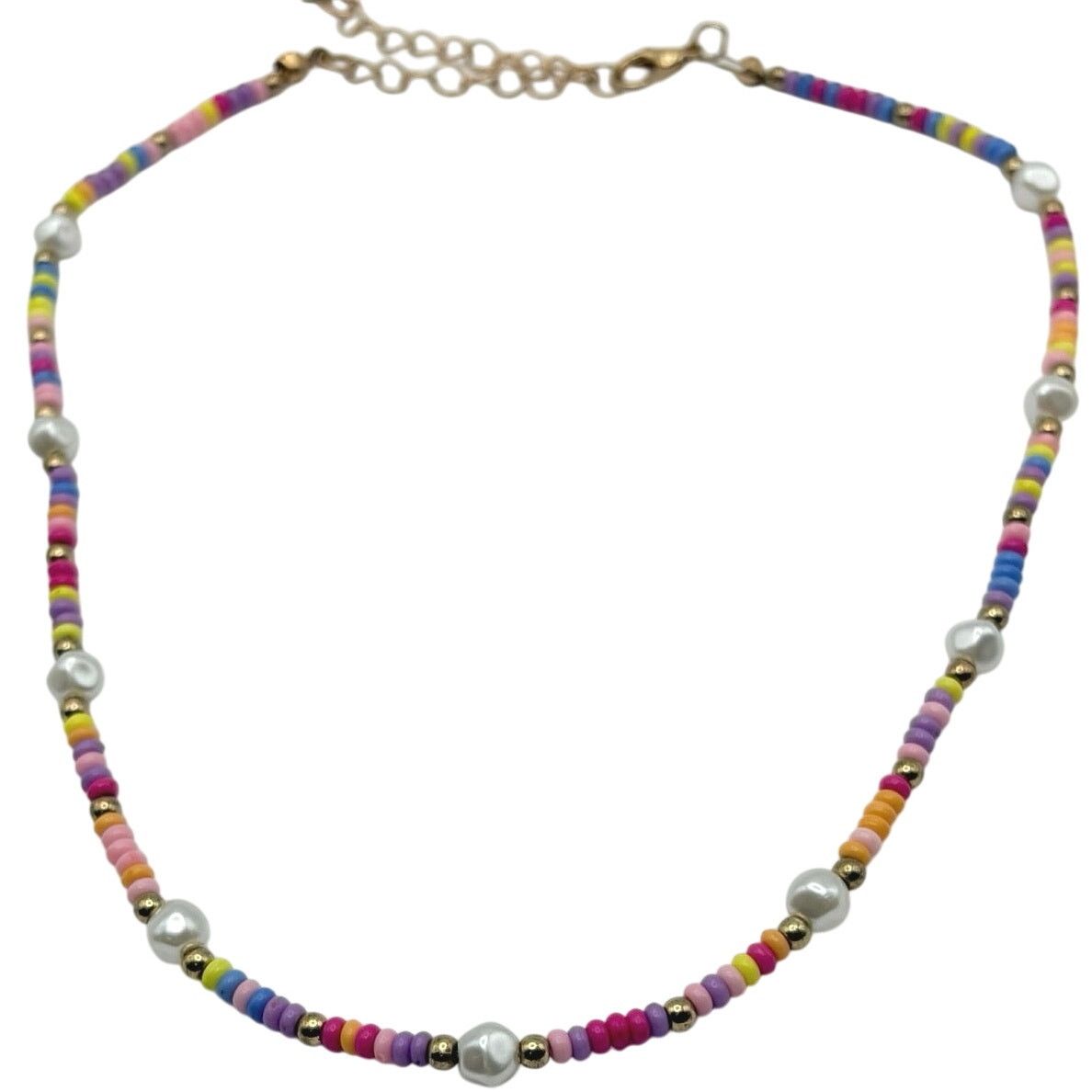 Other Pink & Orange Beaded Necklace Size ONE SIZE - 3 Thumbnail