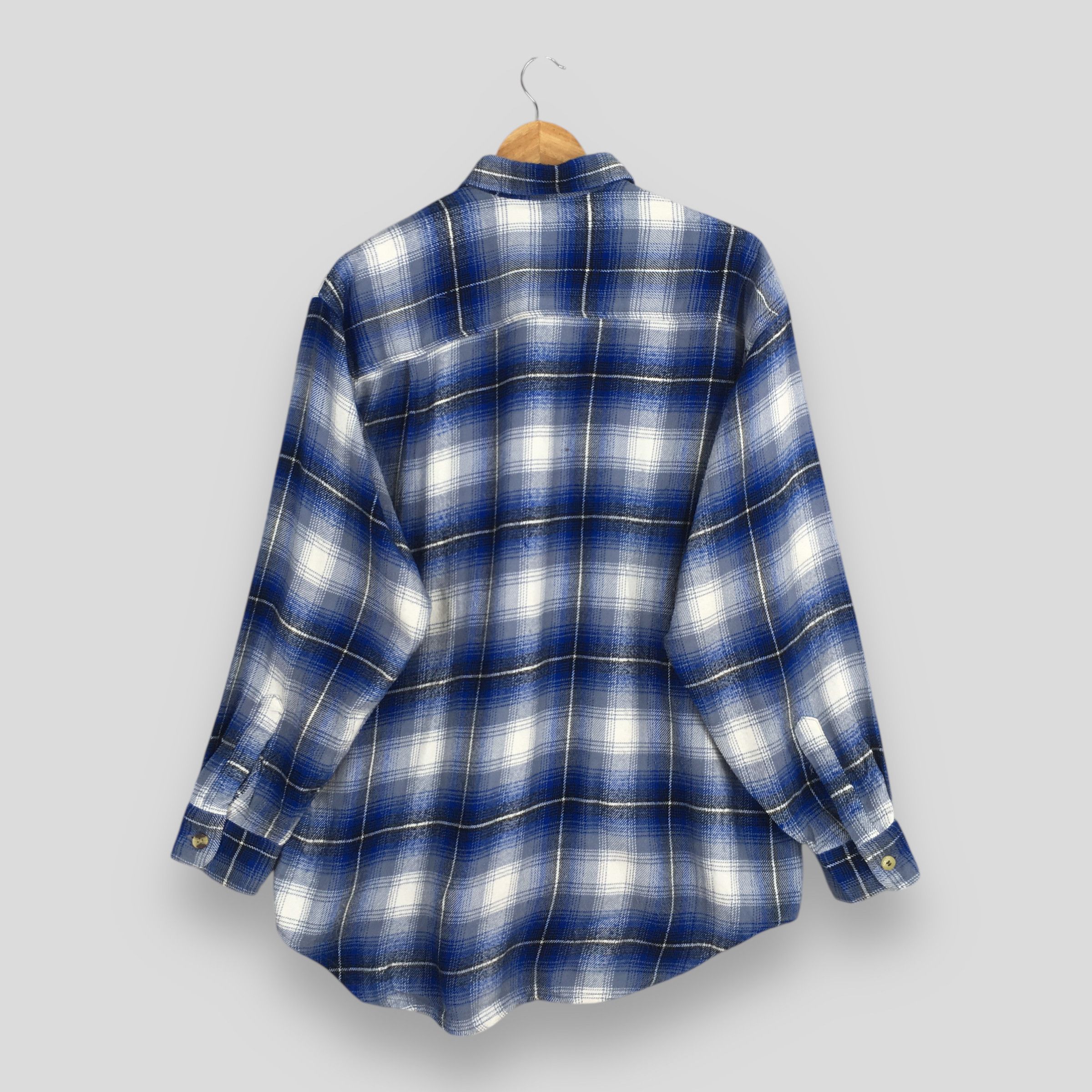 Vintage Vintage 80s Plaid Shadow Tartan Checkered Flannel Shirt Size US L / EU 52-54 / 3 - 7 Thumbnail