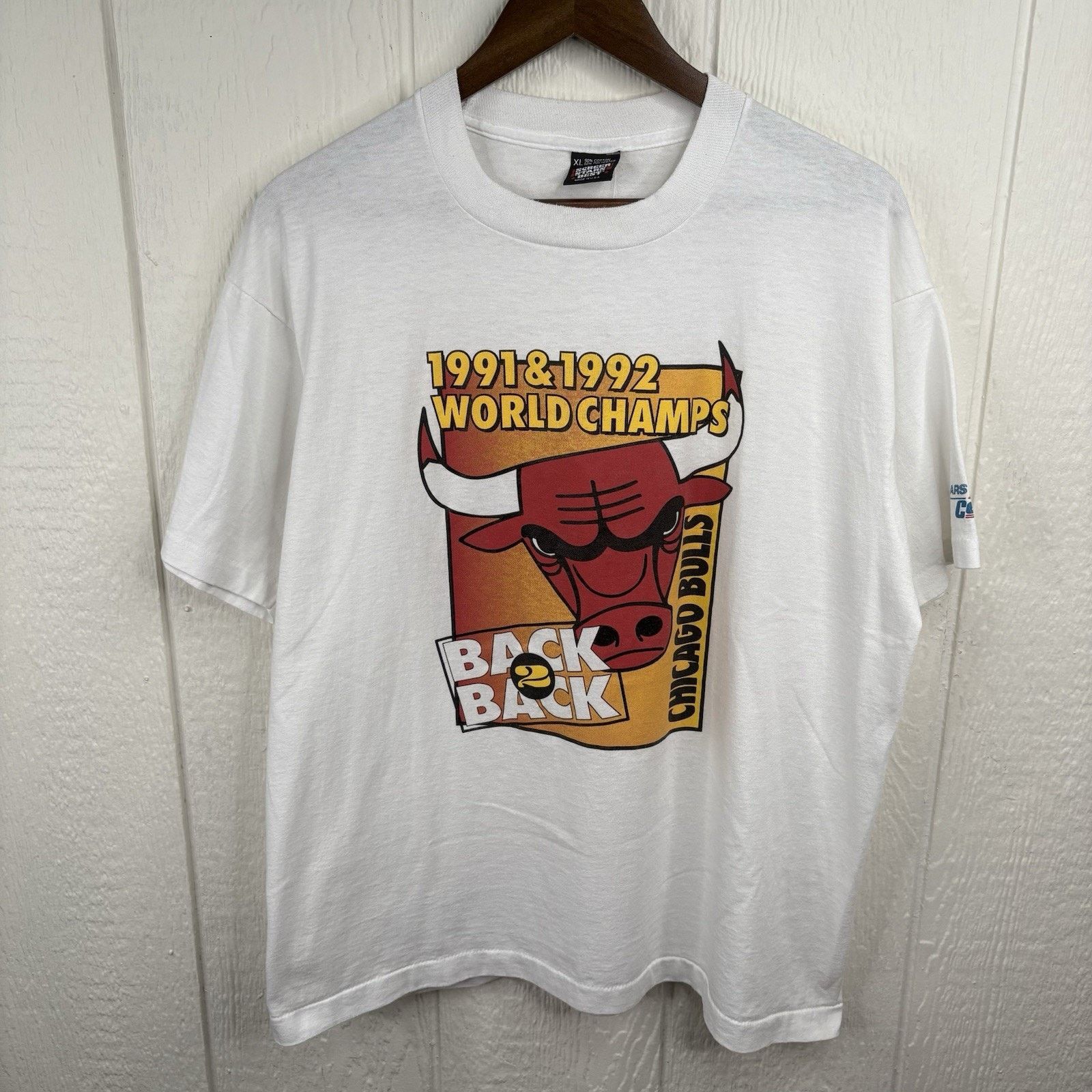 NBA Vintage 1992 Back To Back Champs Chicago Bulls Size XL Size US XL / EU 56 / 4 - 1 Thumbnail