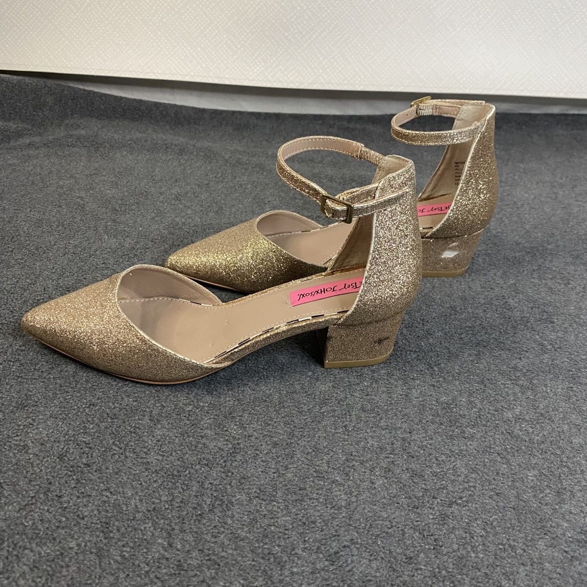 Betsey Johnson Betsey Johnson Heels Womens Gold Glitter Sz 6 Ankle *Flaw Size US 6 / IT 36 - 3 Thumbnail