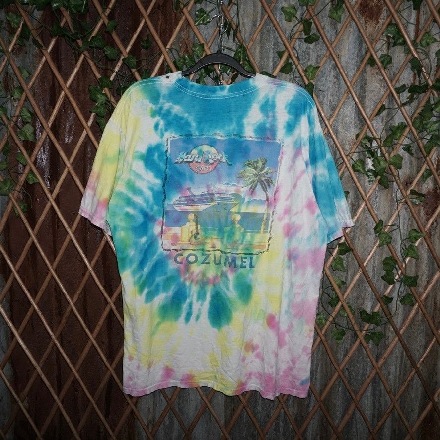 Hard Rock Cafe XL - Vintage Y2K Hard Rock Cafe mexico tie dye 1990s t-shirt Size US XL / EU 56 / 4 - 1 Thumbnail