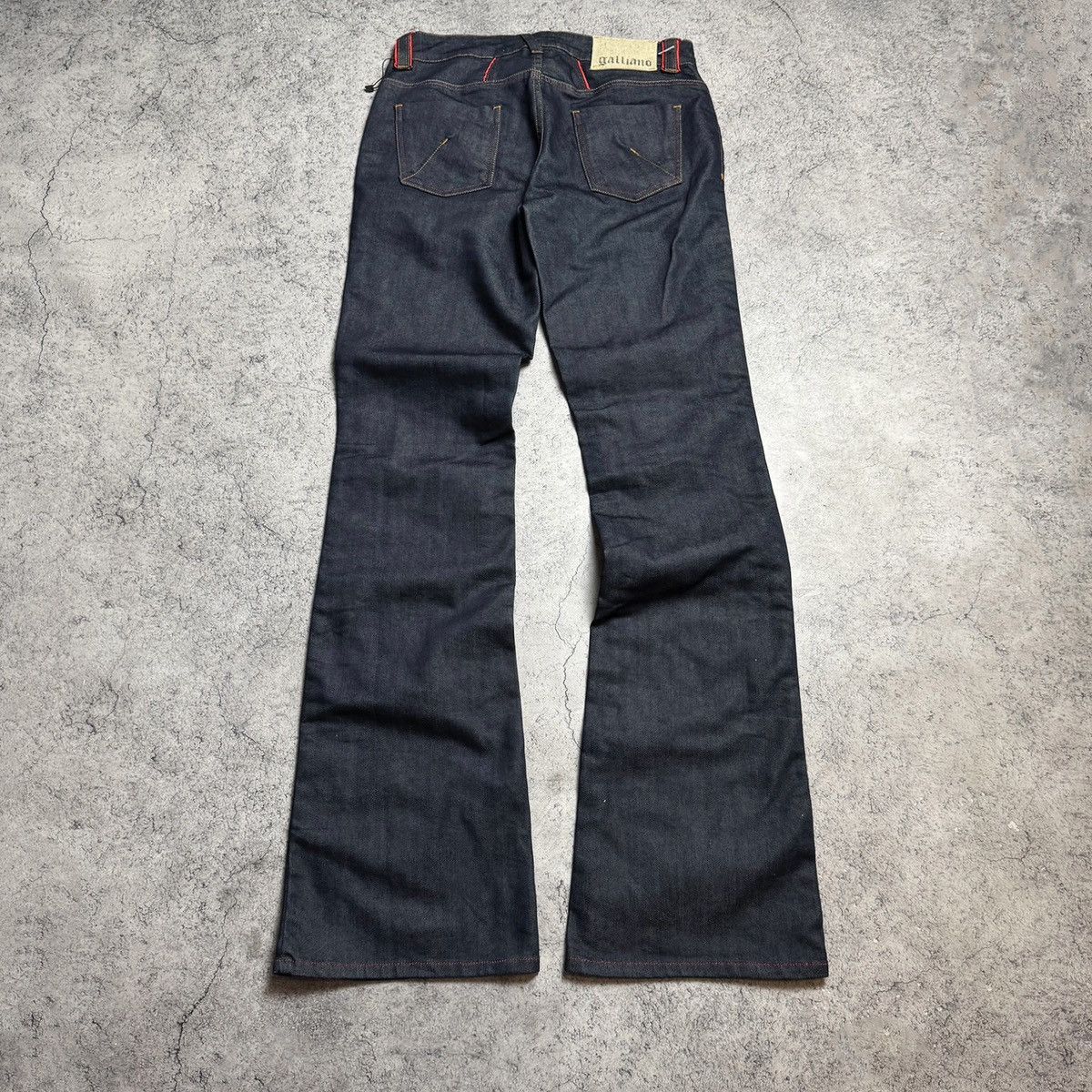 John Galliano NEW Galliano Y2K 00s Flared Jeans Size 28" / US 6 / IT 42 - 1 Thumbnail