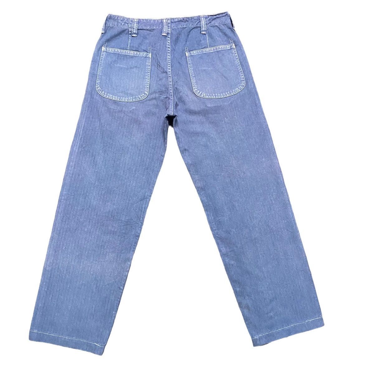 Image of Orslow Herringbone Twill French Work Pants in Blue, Men's (Size 30)