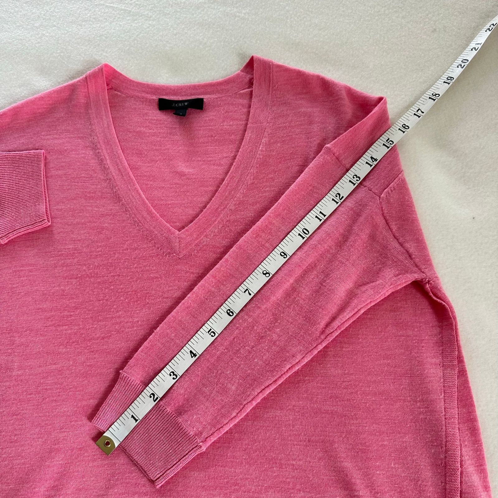 J.Crew J. Crew Women Merino Wool V Neck Pink Sweater Size XS Size XS / US 0-2 / IT 36-38 - 5 Thumbnail