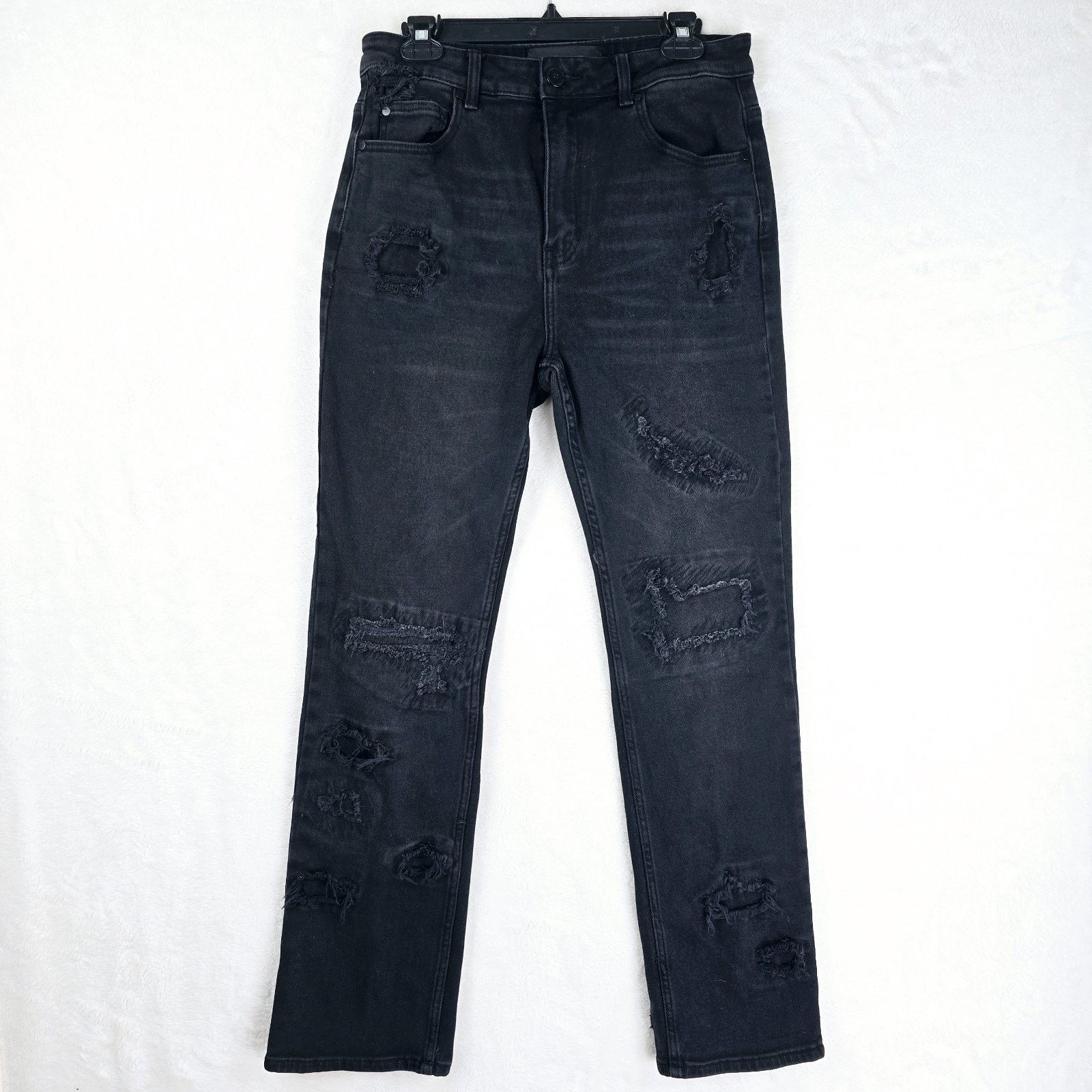 Homme + Femme La Homme Femme Jeans 32 Black Distressed 30x31 Streetwear Size US 30 / EU 46 - 2 Thumbnail