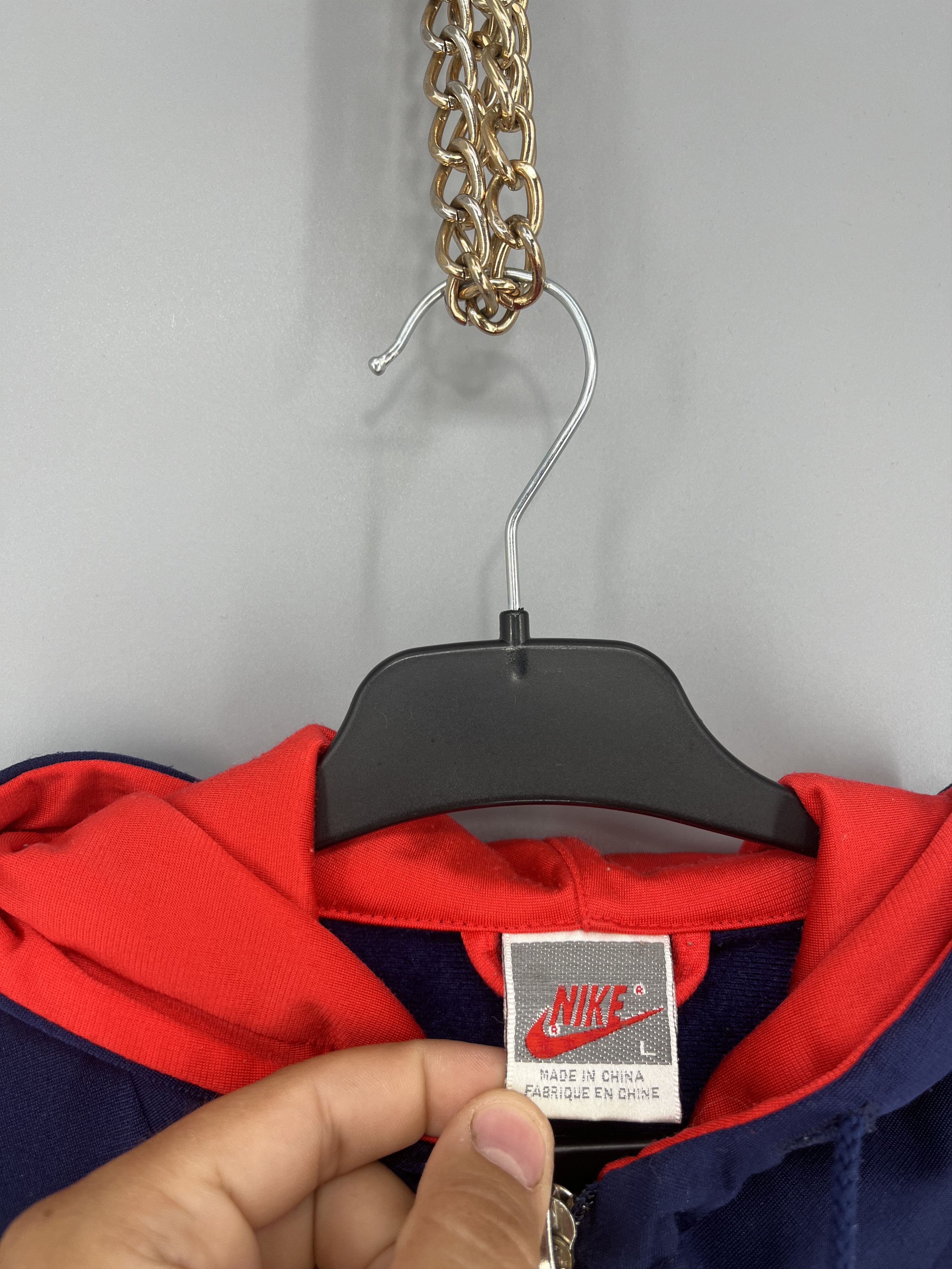 Nike Nike Vintage 90s Sweatshirt Zip Swoosh Hype Rare Size US L / EU 52-54 / 3 - 7 Thumbnail