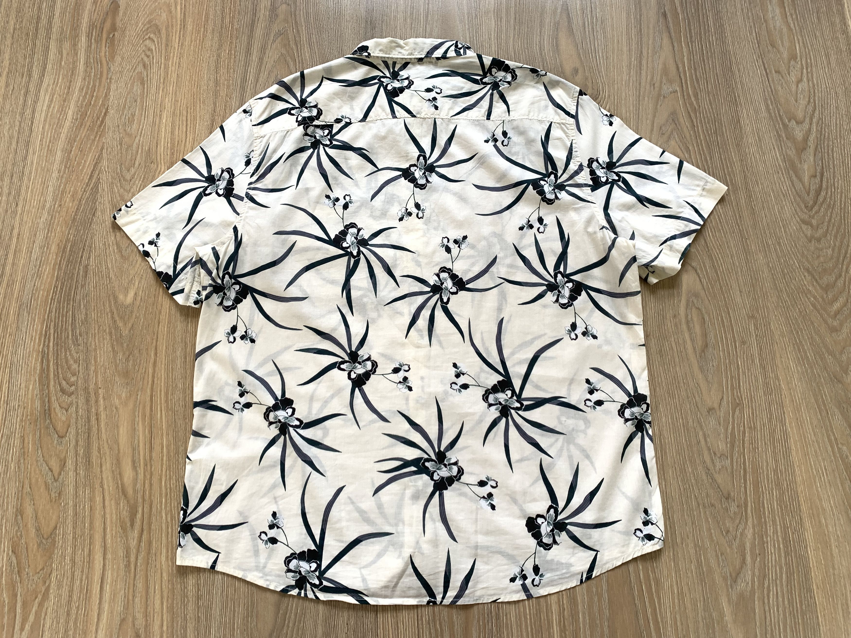 H&M H&M Mens Hawaiian Leaf Printed Button Shirt Size US XL / EU 56 / 4 - 3 Thumbnail