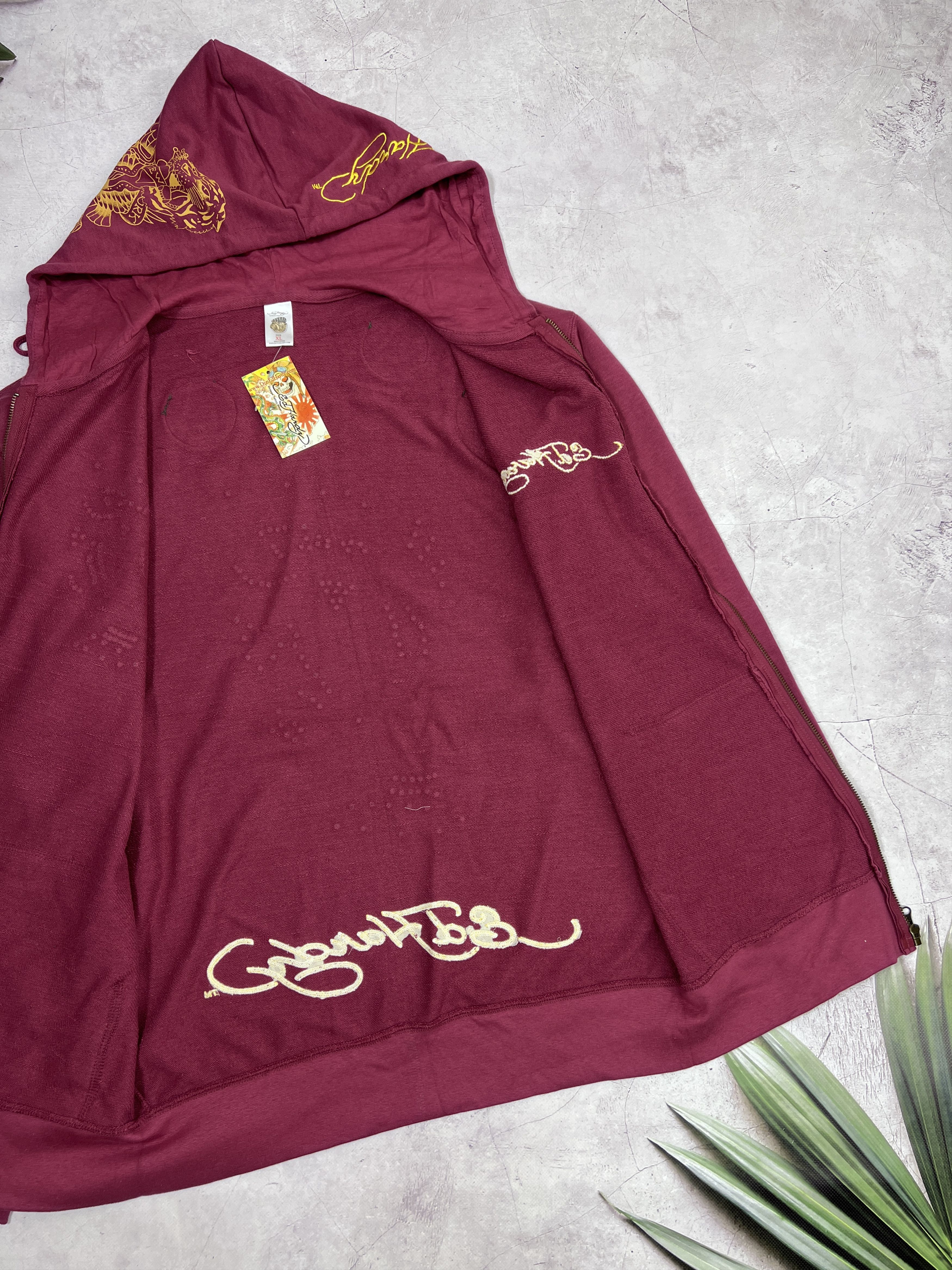 Ed Hardy Y2K Ed Hardy Zip Up Hoodie Christian Audigier Tiger & Skull Size US XL / EU 56 / 4 - 11 Thumbnail