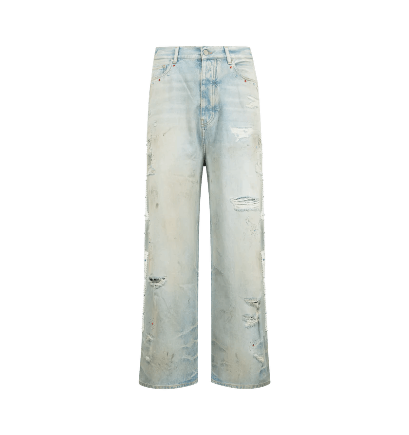 Amiri o1h1sh10526 Bones Studded Baggy Jean Size US 30 / EU 46 - 1 Thumbnail