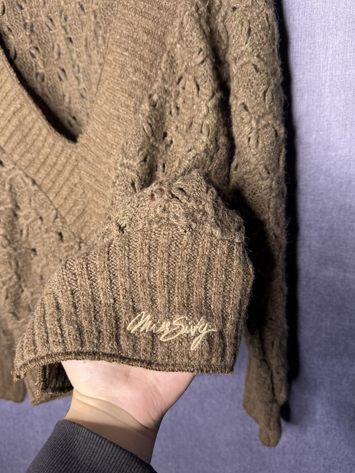 If Six Was Nine Miss Sixty Vintage Knit Sweater V-Neck Y2K Avant Garde Size M / US 6-8 / IT 42-44 - 5 Thumbnail