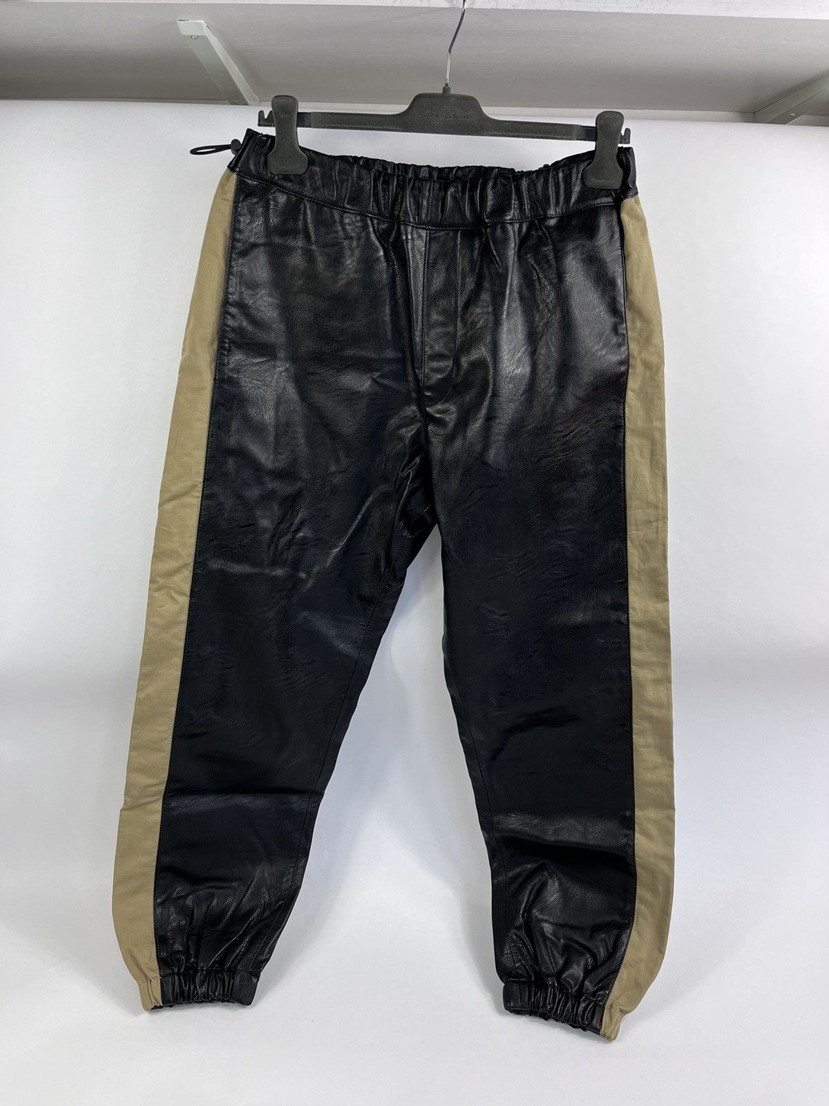 Stella McCartney VEGAN LEATHER TRACK PANTS Size US 33 - 1 Thumbnail