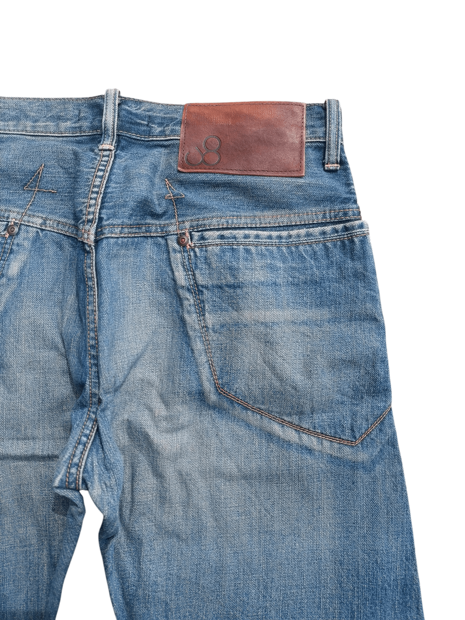 Japanese Brand × Johnbull 💥 FYEE 💥 John Bull Selvedge Whiskers Faded Jeans Size US 30 / EU 46 - 9 Thumbnail