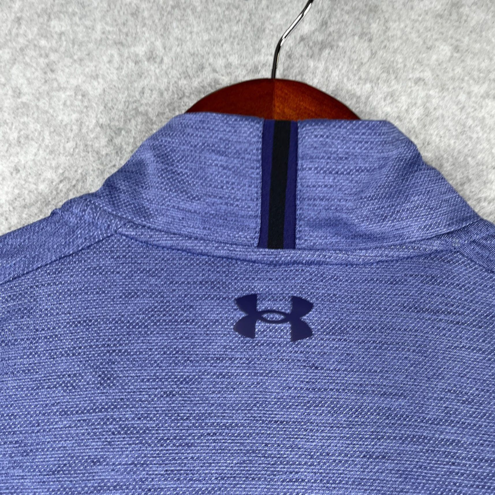 Under Armour Under Armour Golf 1/2 Zip Shirt Small Purple Long Sleeve Mens Size US S / EU 44-46 / 1 - 7 Thumbnail