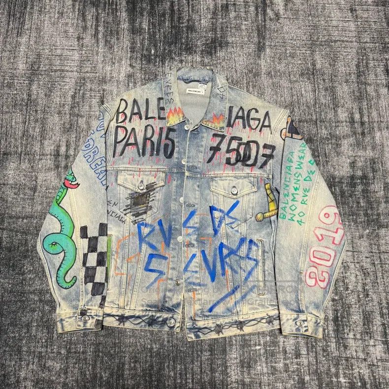 Balenciaga Balenciaga Denim Jacket Size XXS / US 00 / IT 34 - 1 Thumbnail