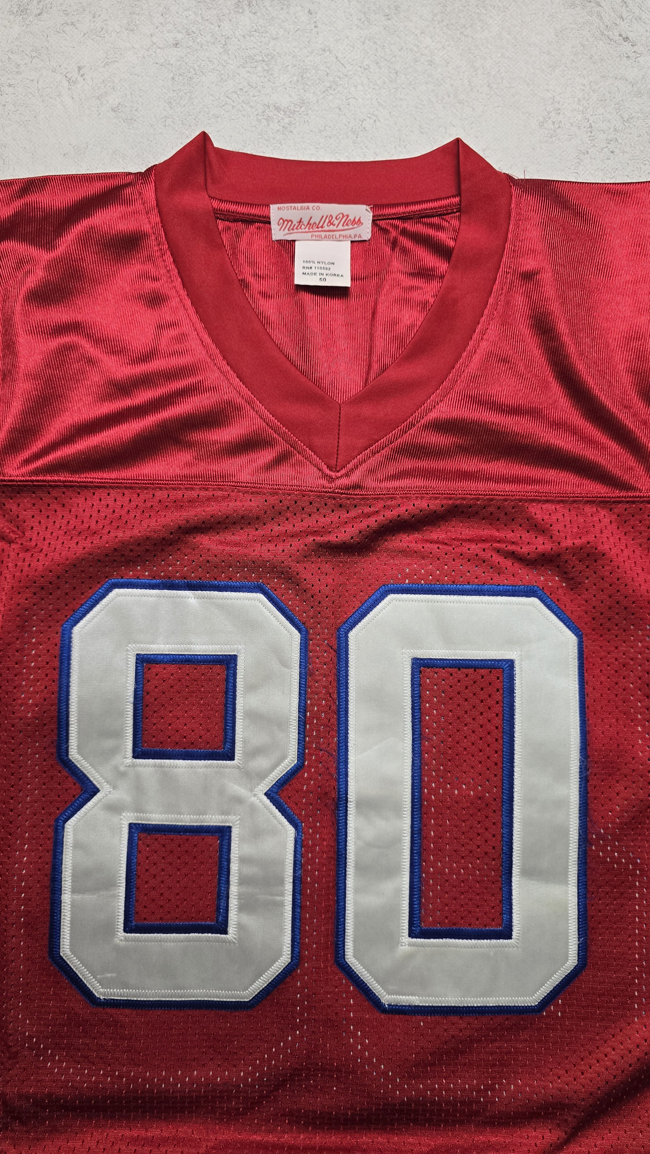 Mitchell & Ness Patriots Irving Fryar 1985 Throwback Stitched Jersey Size 50 Size US L / EU 52-54 / 3 - 11 Thumbnail