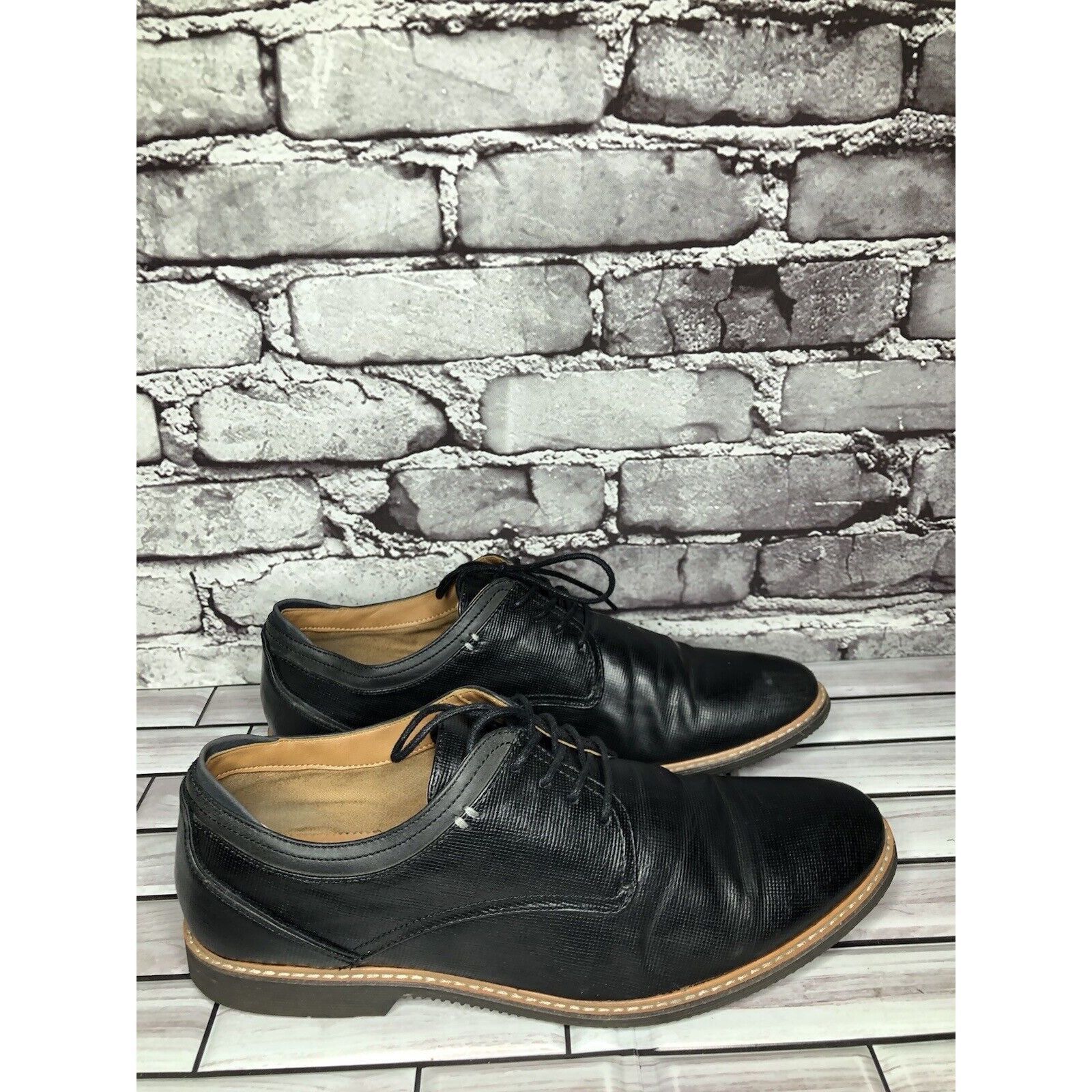 Other Aldo Circa 1972 Black Leather Oxfords Lace Up Dress Shoes Me Size US 9 / EU 42 - 9 Thumbnail